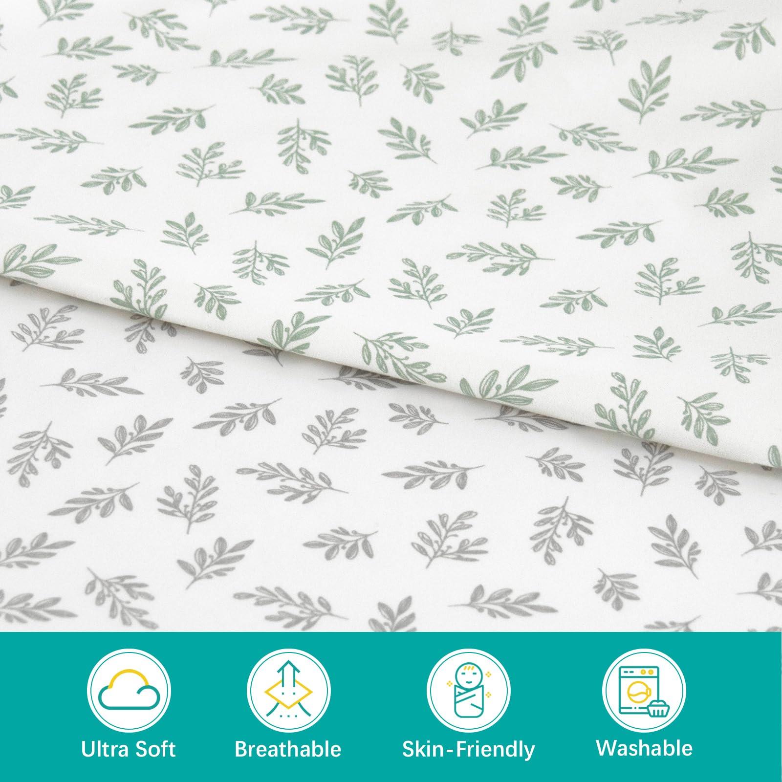 Crib Sheets Fitted for Boys and Girls, 2 Pack Crib Sheet Fits for Standard Crib Mattress, Neutral Toddler Bed Sheets, Lovely Print, 52”X 28” - Image 3