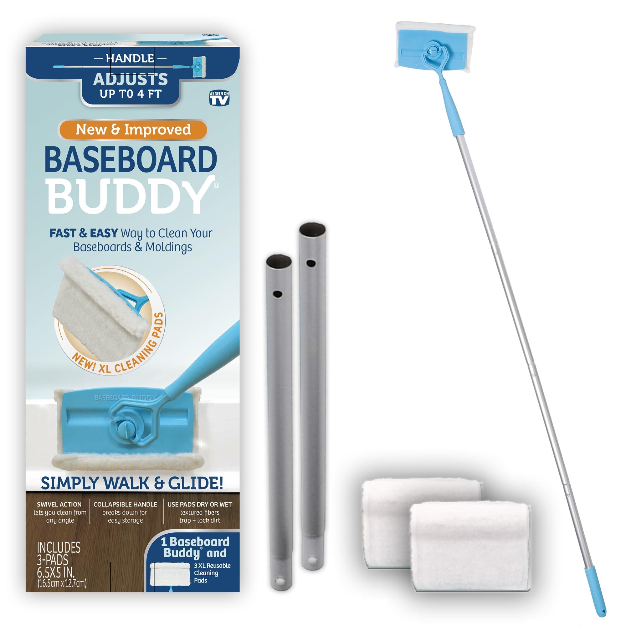 Baseboard Buddy – Baseboard & Molding Cleaning Tool! Includes 1 Baseboard Buddy and 3 Reusable Cleaning Pads, As Seen on TV