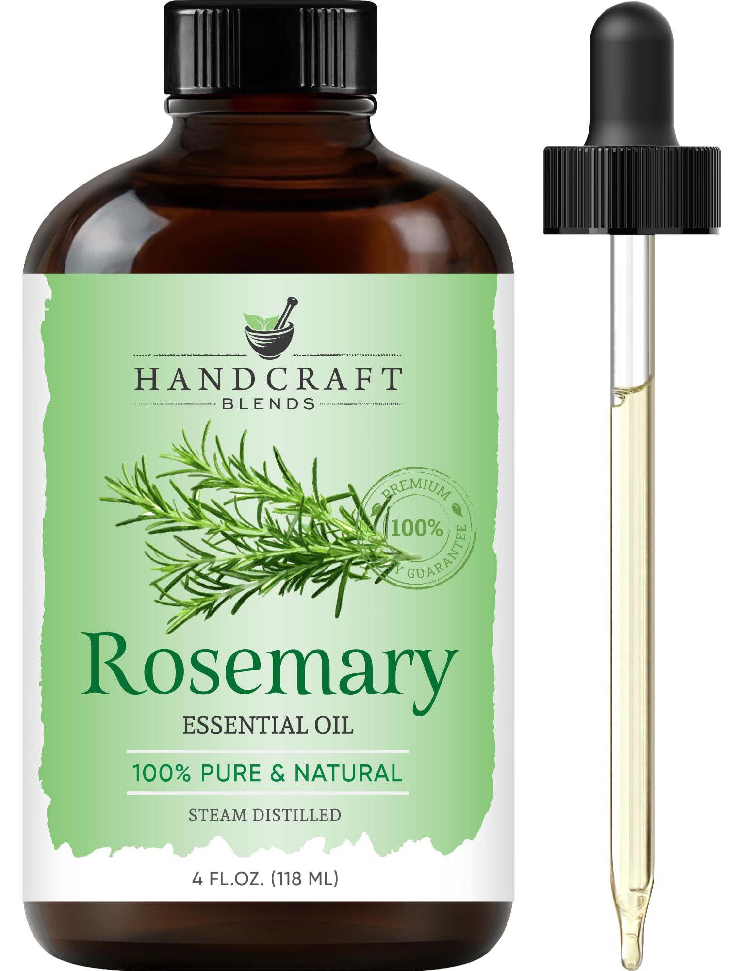 Handcraft Blends Rosemary Essential Oil - Huge 4 Fl Oz - 100% Pure and Natural - Premium Grade Essential Oil for Diffuser and Aromatherapy, and DIY Soap Making