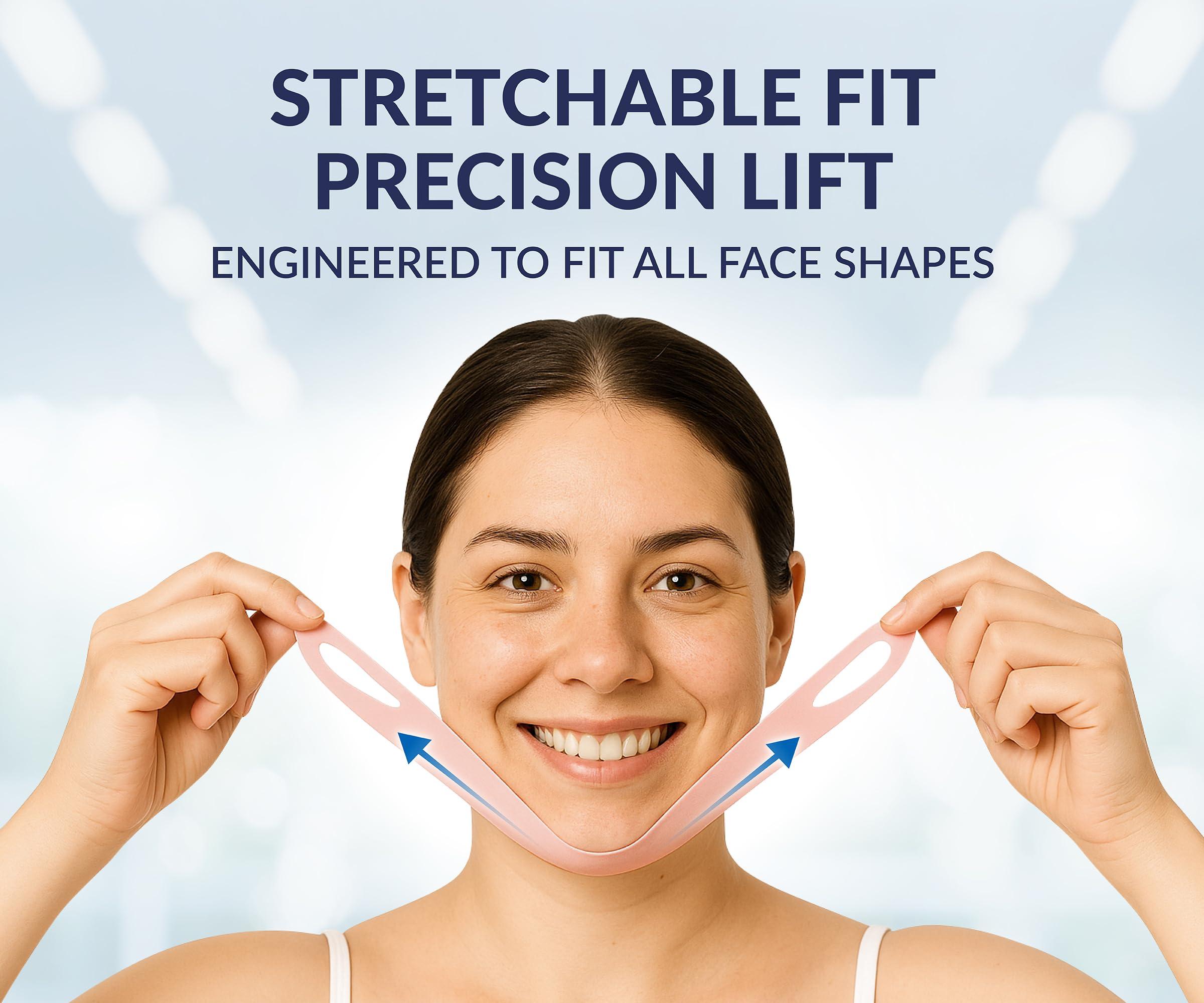 Stylia V Line Lifting Collagen Face Mask - Double Chin Strap for Women - Jawline Shaper Face Lift Tape - Neck Lift Collagen Mask - Chin Strap for Sleeping - Hyaluronic Acid, Aloe Vera, Cica 7PC - Image 5