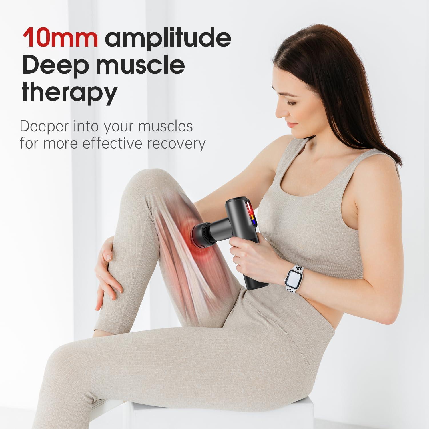 AERLANG Massage Gun Deep Tissue Massager with Heat and Cold Percussion Massage Gun Electric Mini Hand held Massager 5 Speed & 5 Massage Heads Messager Gun Birthday Mothers Day Gifts for Mom Women - Image 5