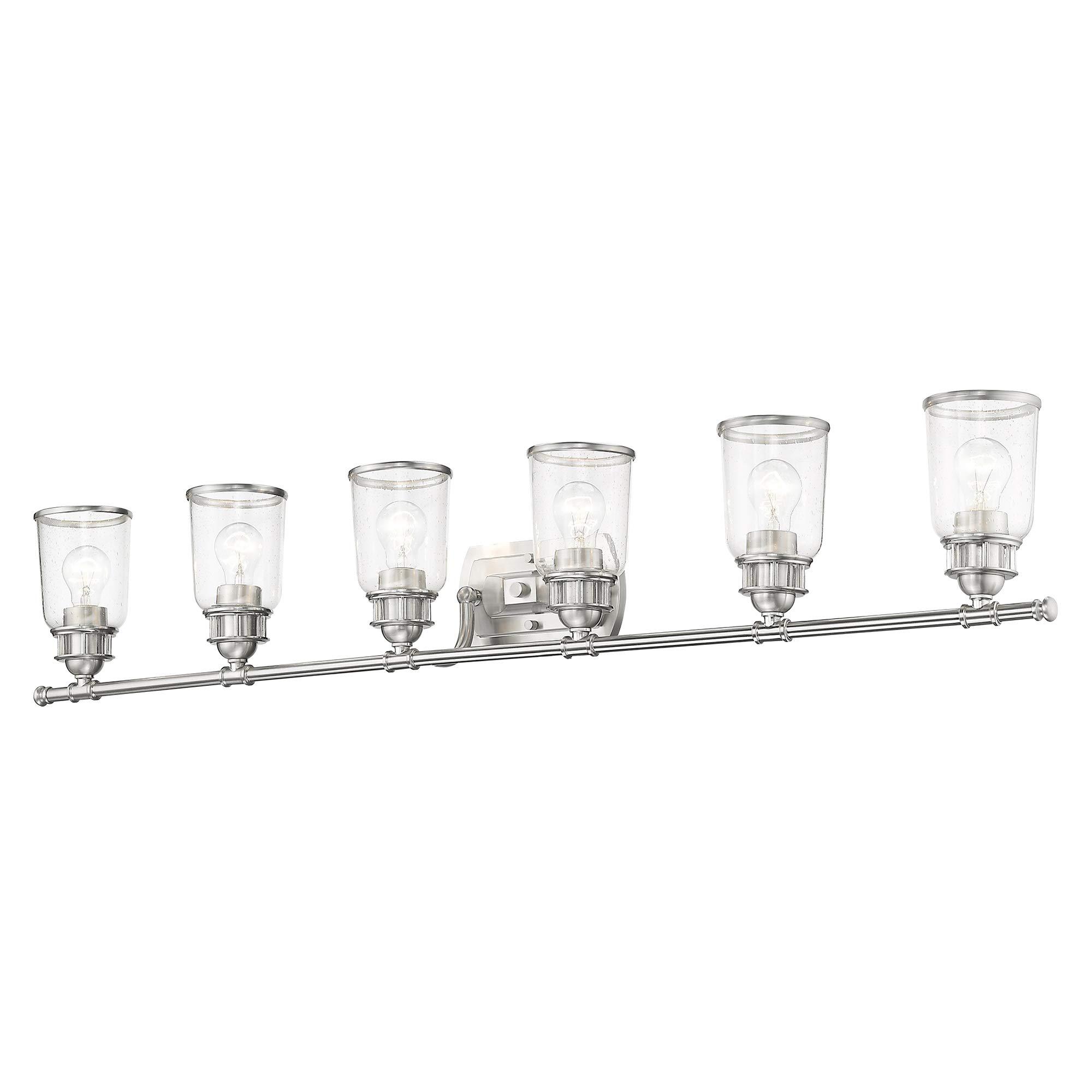 Livex Lighting 10516-91 Lawrenceville 6 Light Bath Vanity, Brushed Nickel, 47.5 x 7.25 x 8.25 - Image 6
