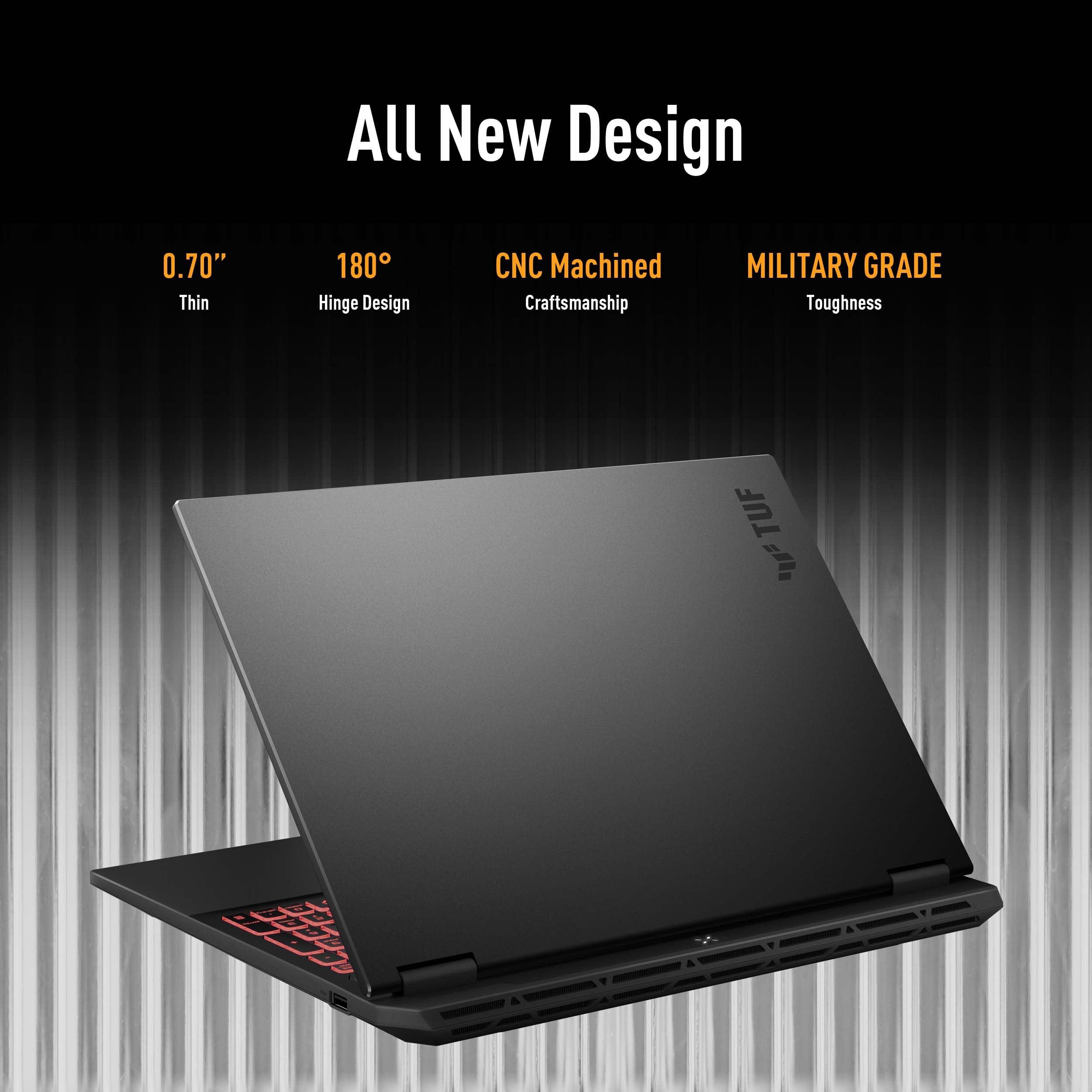 ASUS TUF Gaming A16 (2024) Copilot+ PC Gaming Laptop, 16” 16:10 165Hz Display, AMD Ryzen AI 9 HX 370, NVIDIA® GeForce RTX 4060, 32GB LPDDR5X, 1TB PCIe Gen 4.0 SSD, Wi-Fi 6E, Windows 11, FA608WV-AB96 - Image 4