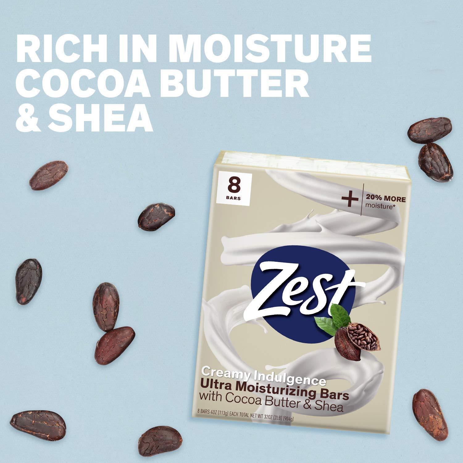 Zest Bar Soap - 8 Bars - Enriched With Cocoa Butter And Shea for Ultra Moisturizing Cleansing - Leaves Your Body Feeling Silky Smooth And Deeply Moisturized - Image 5