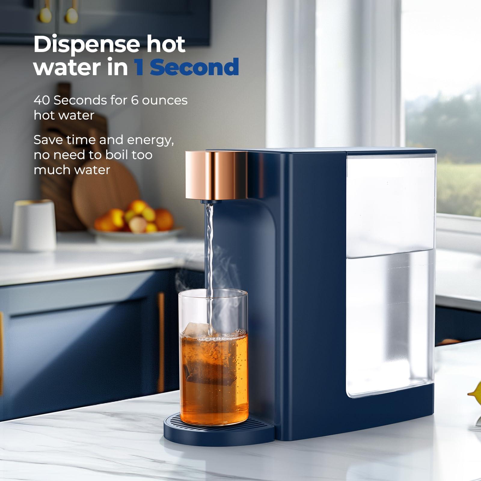 Northmas Electric Kettles, D20 Instant Hot Water Dispenser for Quick Heating & Dispense, Adjustable 5 Temperatures & 4 Water Volume Dispense, Removable 100 Ounce 3L Water Tank Capacity, BPA Free, Blue - Image 3