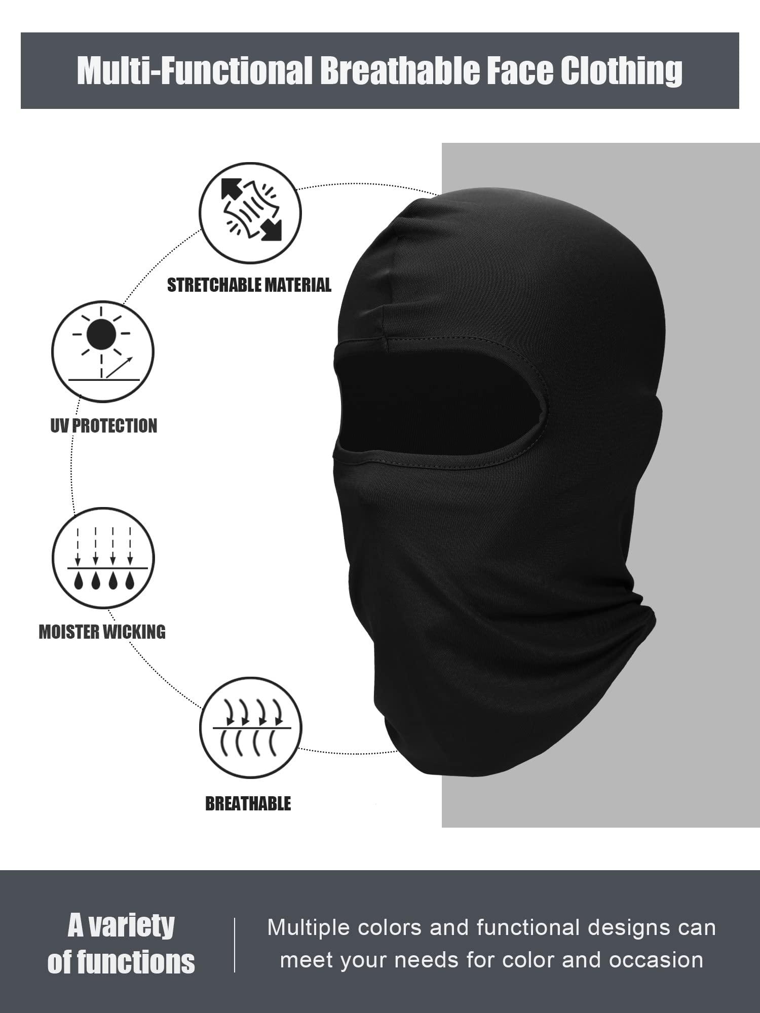 SATINIOR 6 Pcs Ski Mask Cover Balaclava Full Face Mask Summer Face Cover UV Protection Balaclava Men Women Outdoor Sports - Image 3