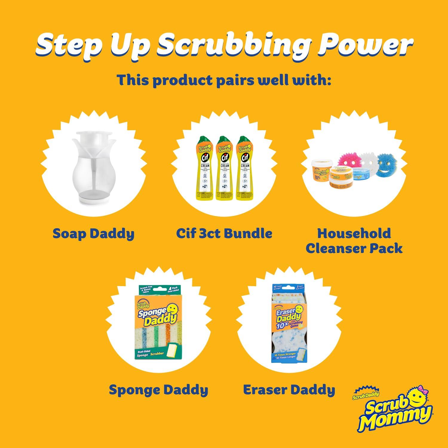 Scrub Daddy Scrub Mommy Sponges - Dish Scrubber + Non-Scratch Cleaning Sponges Kitchen, Bathroom + Multi-Surface Safe - Dual-Sided Dish Sponges for Scrubbing - Online Exclusive (3 Count) - Image 7