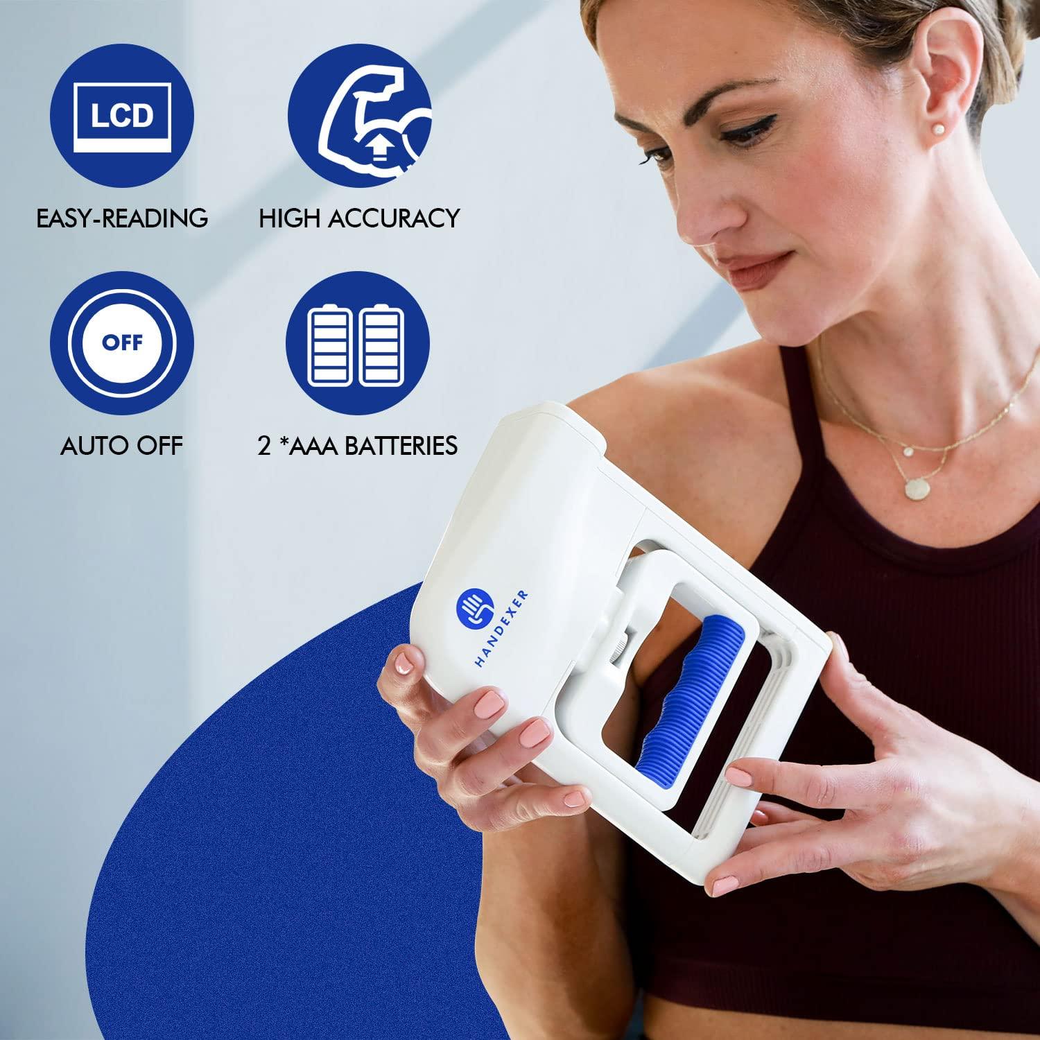Handexer Grip Strength Tester 265lb/120kg, Digital Hand Dynamometer FDA Registered with Backlit LCD for Grip Strength Testing and Training - Image 4