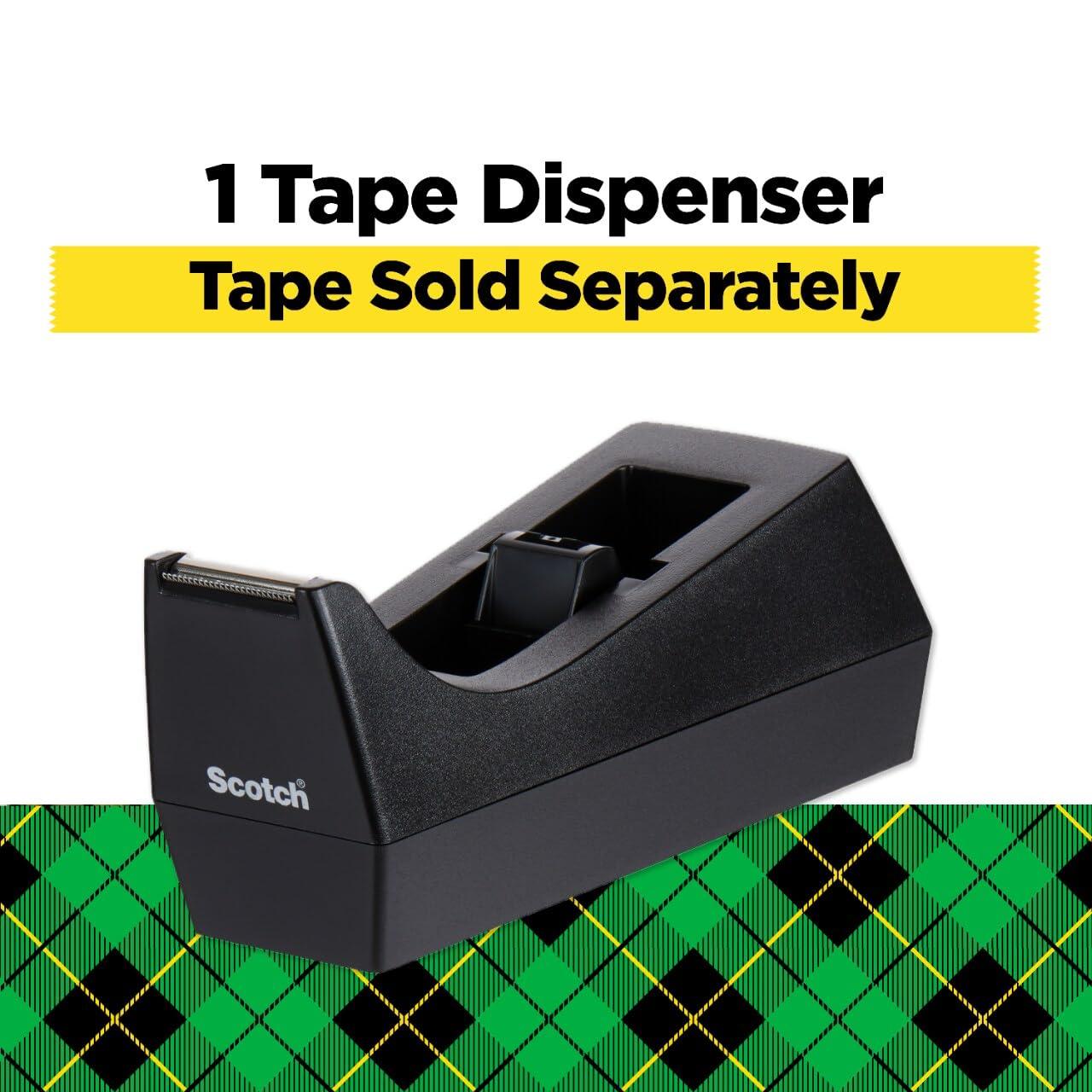 Scotch Classic Desktop Tape Dispenser, Black, 1-inch Core, Made from 100% Recycled Plastic, 1 Dispenser - Image 3