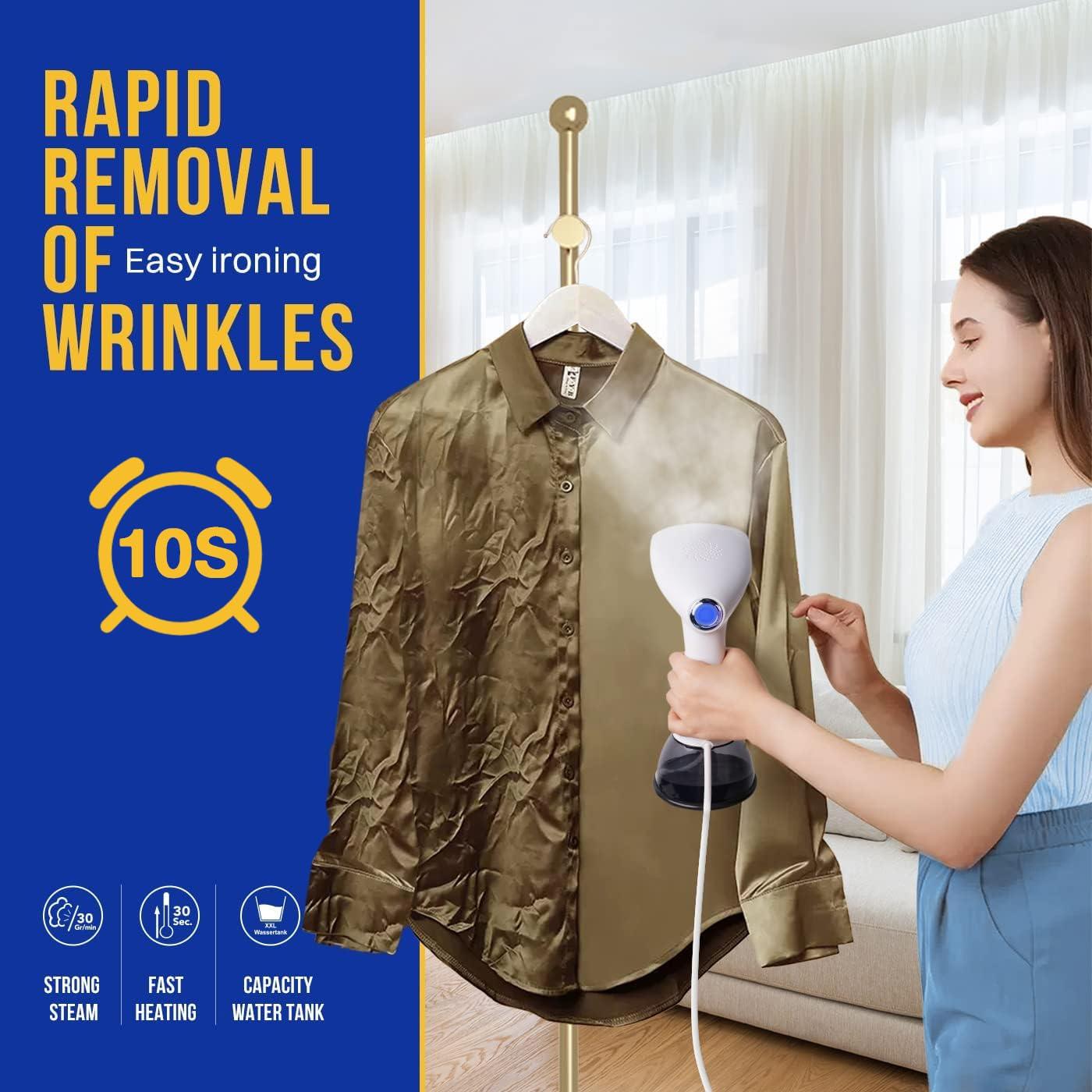 Rolipo Steamer for Clothes 1350W, Clothes Steamer for Home, Office, Travel, Upgraded 400ML Large Capacity Water Tank, Wrinkle Remover - Image 5