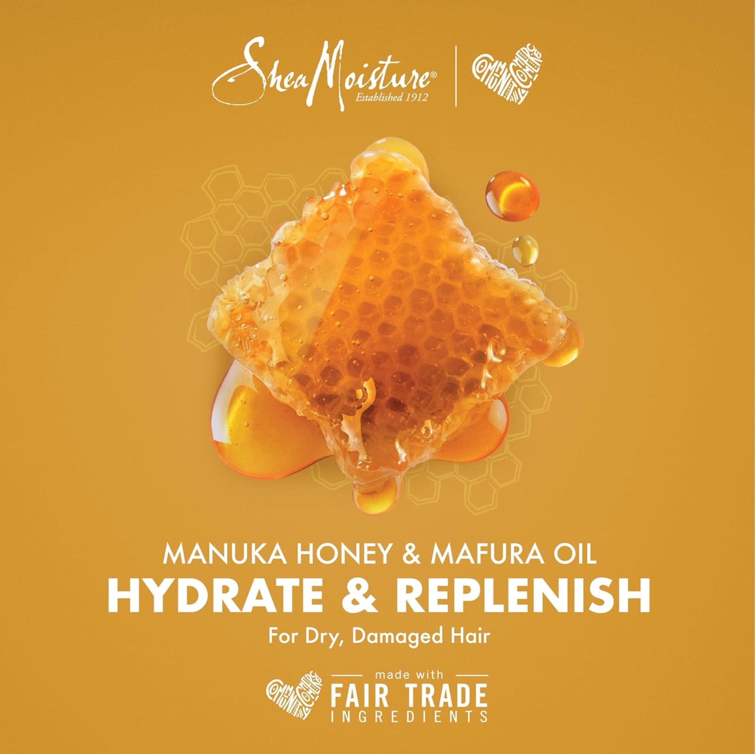 SheaMoisture Conditioner Intensive Hydration for Dry, Damaged Hair Manuka Honey and Mafura Oil to Nourish and Soften Hair 13 oz - Image 6