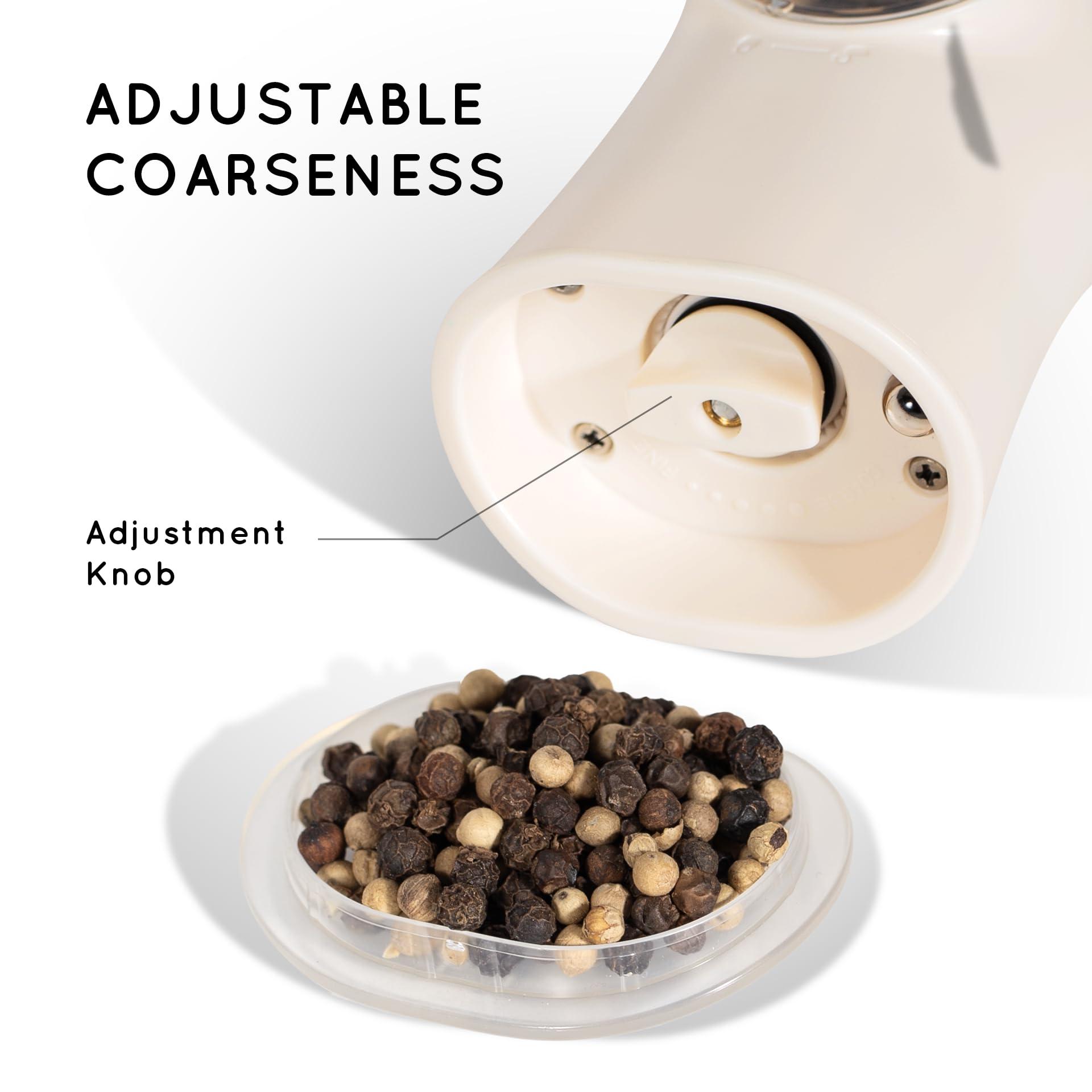Flendy Gravity Electric Salt and Pepper Grinder Set Rechargeable, Automatic Salt and Pepper Grinder Set with USB C Charging Base, Gravity Salt and Pepper Shakers Set Electric - Image 6