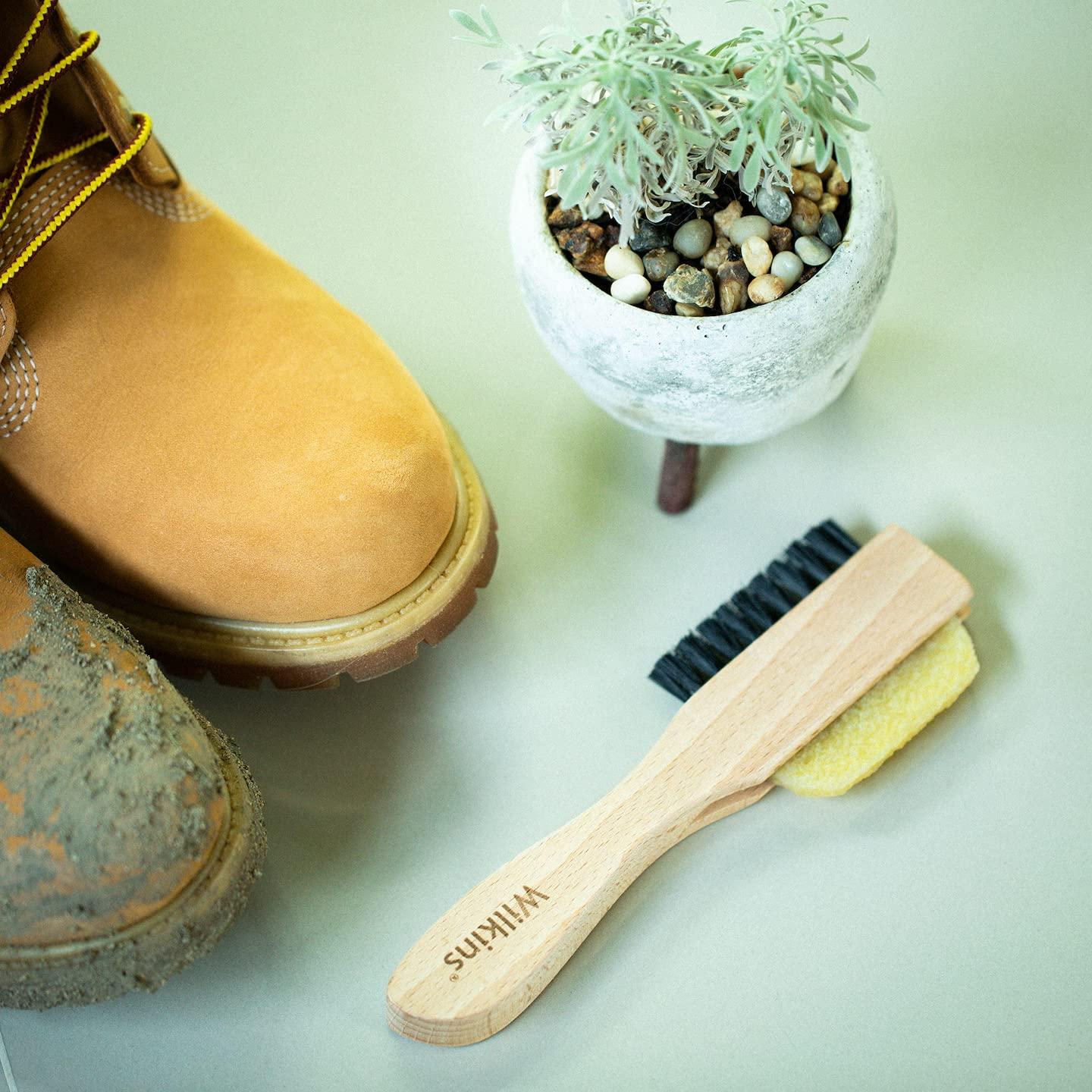 Wilkins Suede Shoe Cleaner Brush - Yellow Rubber Suede Eraser with Soft Bristle Brush for Suede Cleaner and Nubuck Brush - Image 2