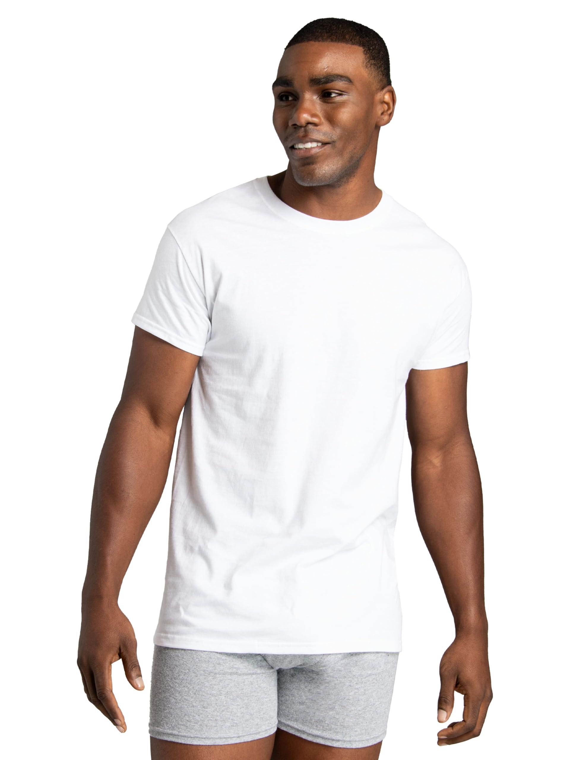Fruit of the Loom Men's Undershirts, Moisture Wicking & Tag Free, Short Sleeve Crew T-Shirts - Image 5