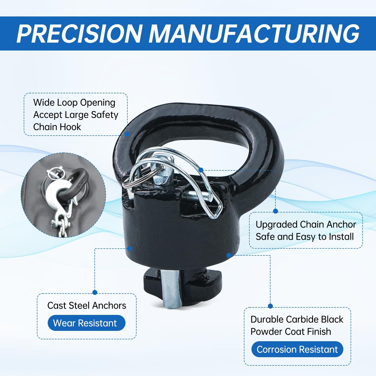 Lrichy 60618 Upgraded 38k Puck System Gooseneck Hitch Ball Kit with Case for 2013-2025 Dodge Ram 2500 3500, 2-5/16 in Hitch Ball for Truck Bed with 2 Gooseneck Safety Chain Anchors - Image 5