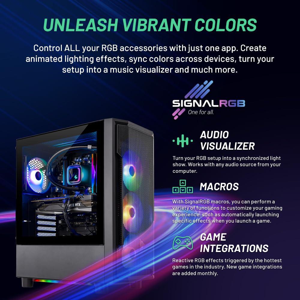Skytech Gaming Shadow Gaming PC Desktop – AMD Ryzen 7 5700X 3.4 GHz, NVIDIA RTX 4060, 1TB NVME SSD, 16GB DDR4 RAM 3200, 600W Gold PSU, 11AC Wi-Fi, Windows 11 Home 64-bit,Black - Image 2
