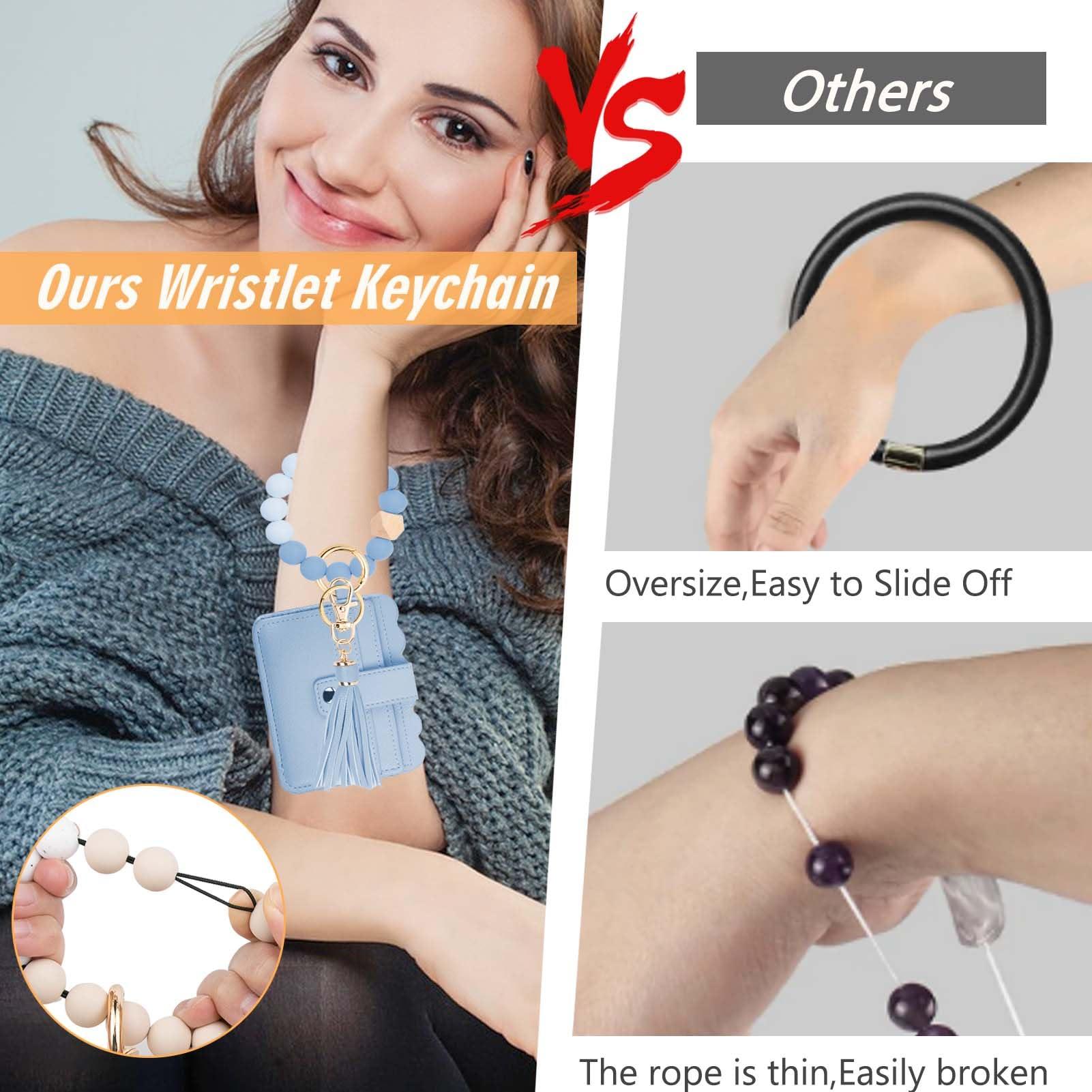 Lostars Wallet Keychain Wristlet for Women RFID Card Holder Keychain Key Chain Wallet Key Ring with Wrist Wallet for Women - Image 5