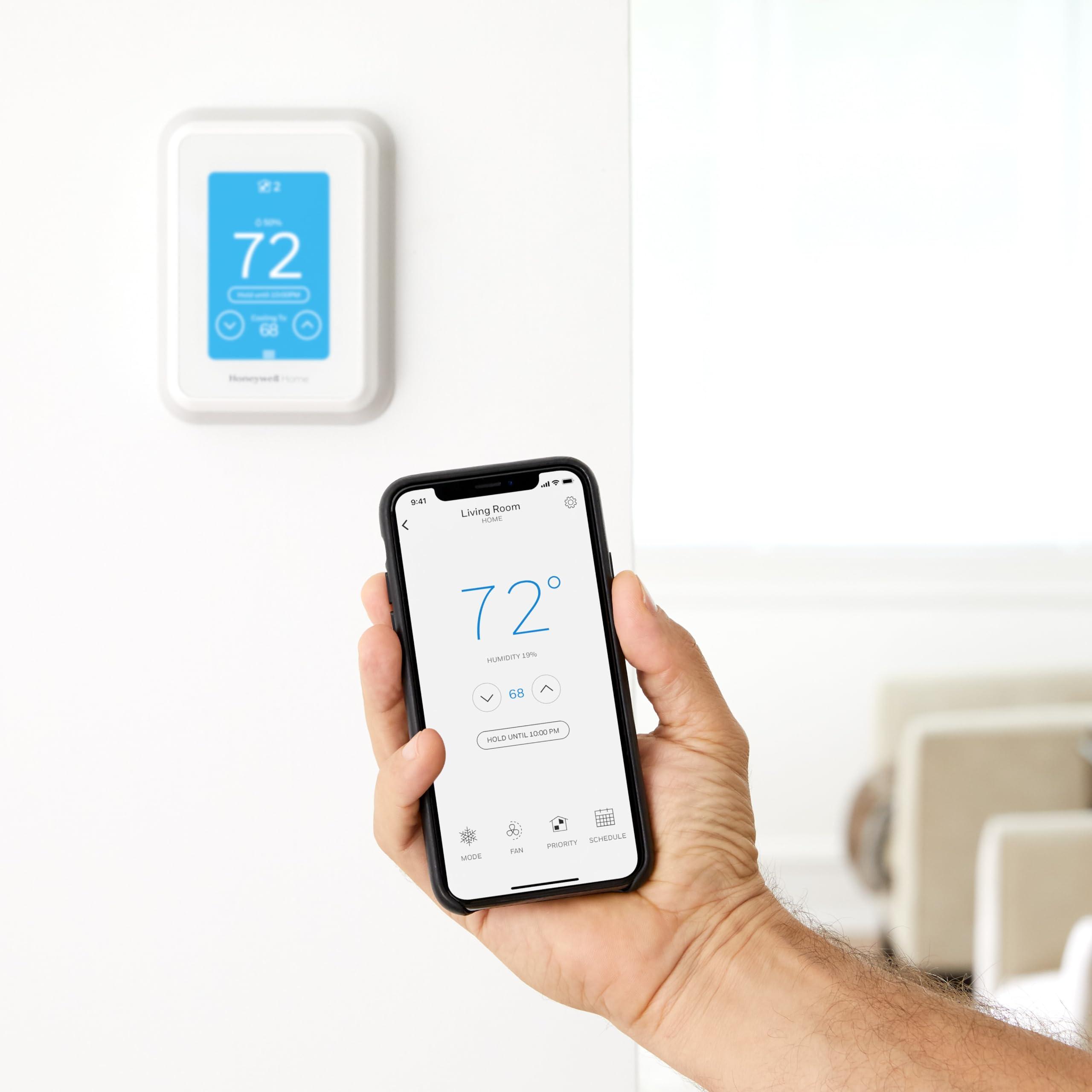 Honeywell Home T9 WIFI Smart Thermostat, Smart Room Sensor Ready, Touchscreen Display, Alexa and Google Assist - Image 2