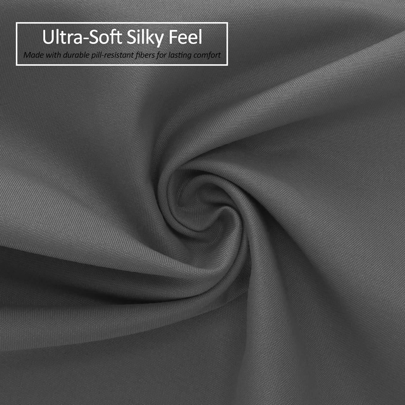 Nestl Soft Pillow Shams Set of 2 - Double Brushed Microfiber Pillow Covers - Hotel Style Premium Bed Pillow Cases, with 1.5” Decorative Flange, King 20"x36" - Gray - Image 5
