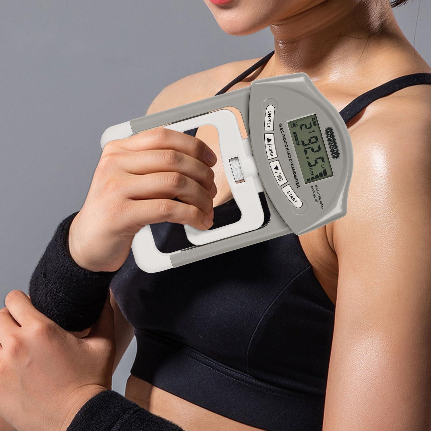 Handeful Grip Strength Tester Trainer - Dynamometer Handgrip Measurer Meter, Handheld Strengthener Exerciser for Sports, School, and Home Use (198Lbs / 90Kgs) - Image 7