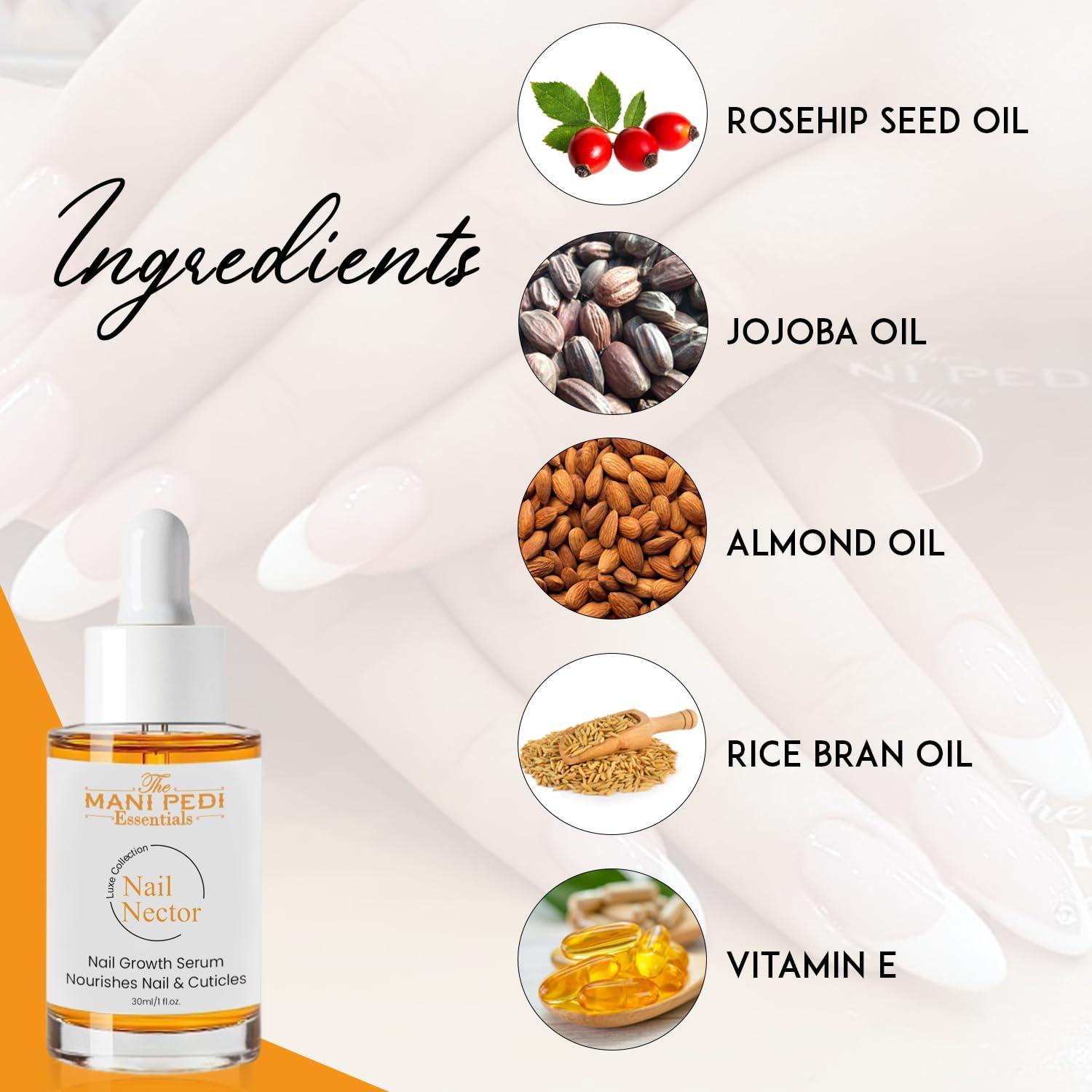 Natural Nail Growth Oil. Powerful Blend of Rosehip, Jojoba & Amond Oils. Promotes Stronger, Healthier Nails. Hydrates & Strengthens Cuticles for Faster Nail Growth - 1 Fl Oz - Image 2