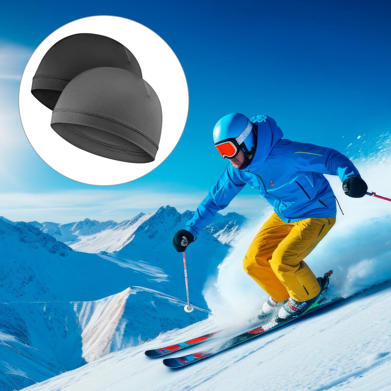 COMNICO 2 Pcs Men Skull Caps Beanie Multifunctional Sleep Hats Breathable Headwear Sweat Absorbent Liner Cap for Men Women - Image 7