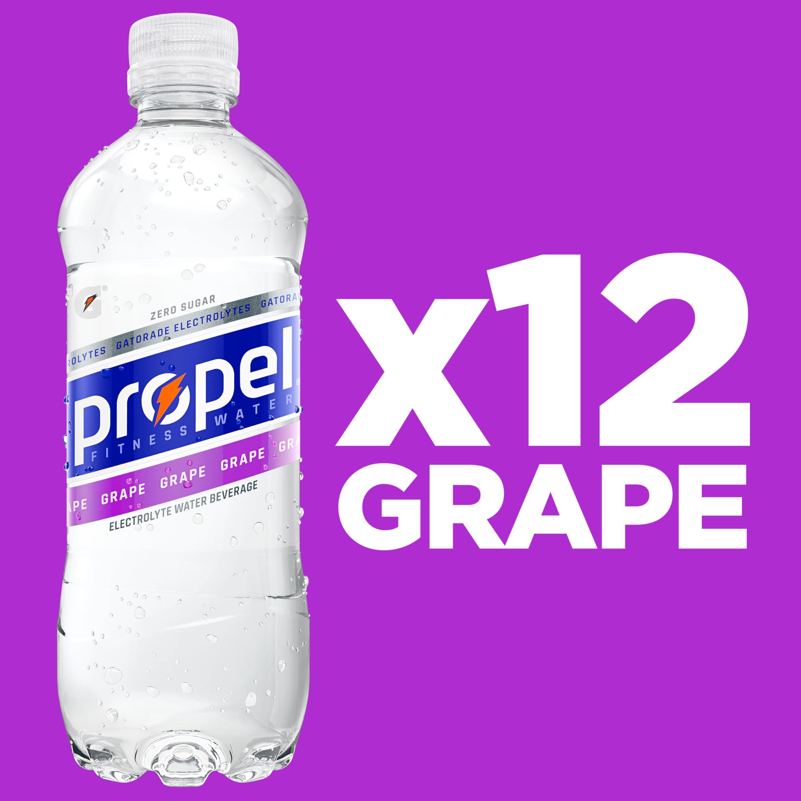 Propel Electrolyte Enhanced Water Sports Drink, Grape Flavored Water, Zero Calorie & Zero Sugar Hydration with Electrolytes and Vitamins C & E, 16.9 fl oz Water Bottles (12 Pack) - Image 3