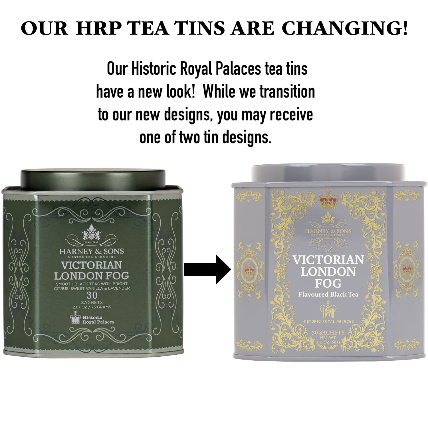 Harney & Sons Victorian London Fog Tea, Black and Oolong Tea with Citrus, Vanilla and Lavender | 30 Sachets, Historic Royal Palaces Collection - Image 2