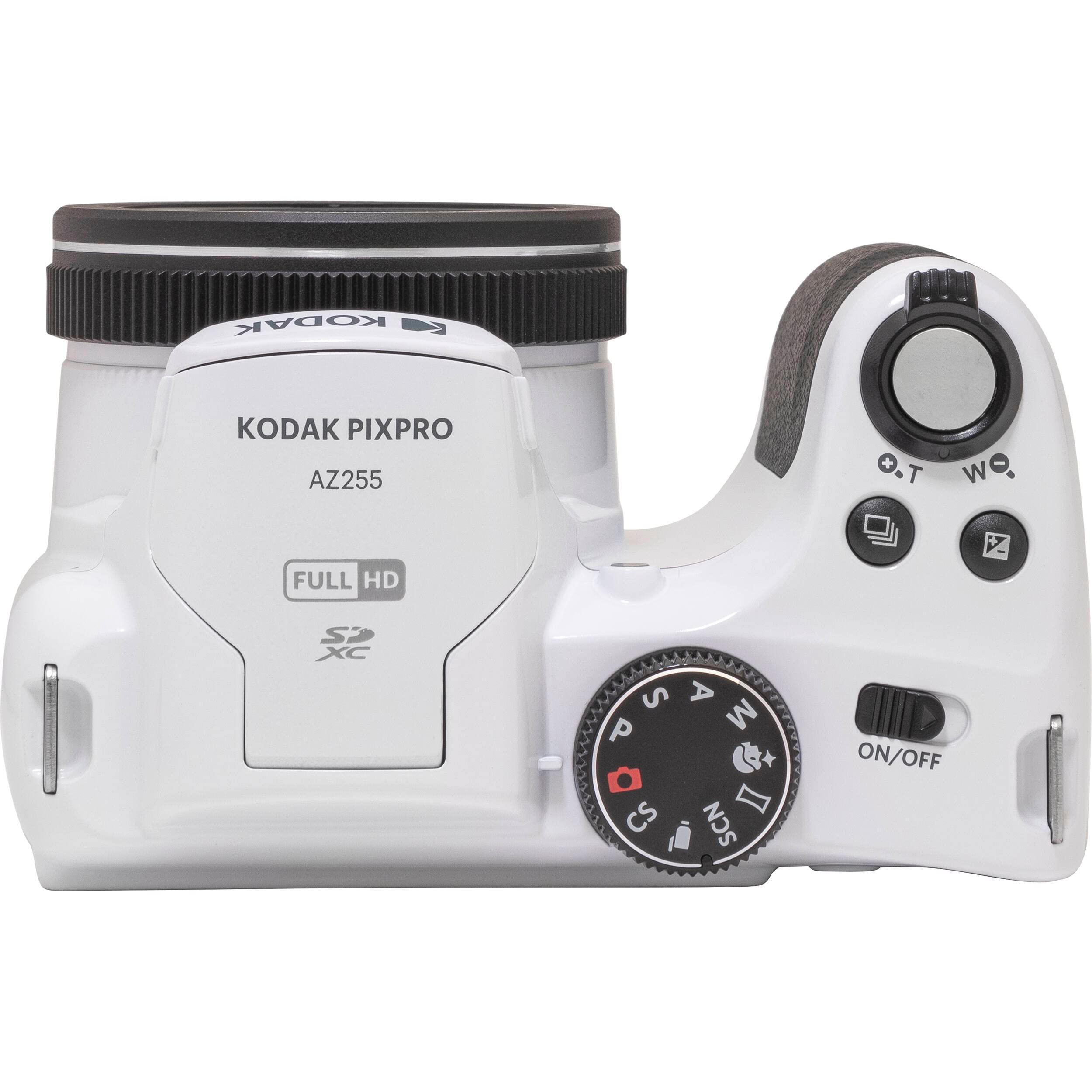 Kodak PIXPRO AZ255 Digital Camera (White) Bundle with 32GB Ultra UHS-I SDHC Memory Card (2) + Case (4 Items) - Image 4