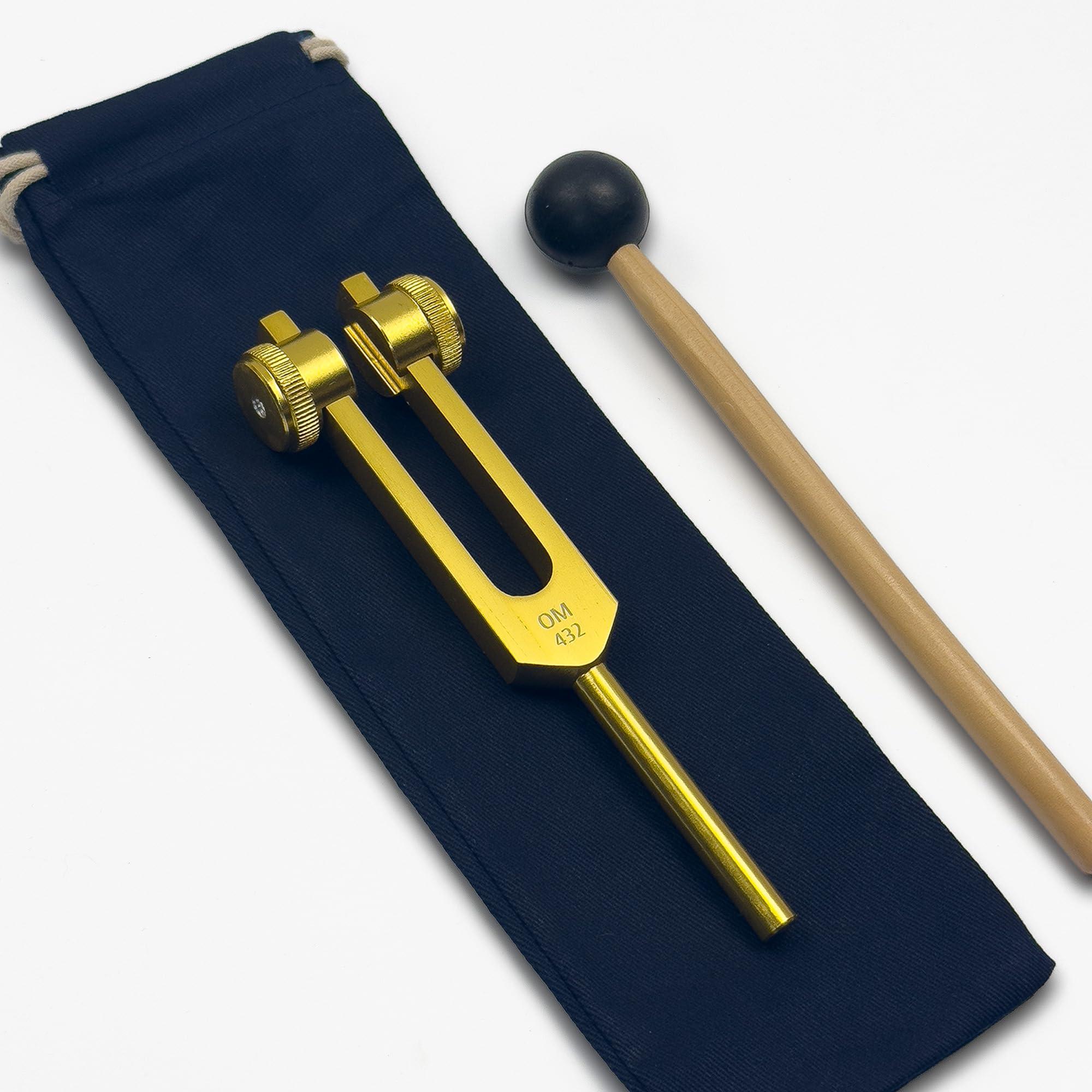 432 Hz Weighted Tuning Fork For Healing - Natural Musical Pitch - Love Frequency 432 Hz - Sound Healing and Biofield Harmonization - Sound Therapy Tools, Sound Healing Instruments - Gold - Image 2