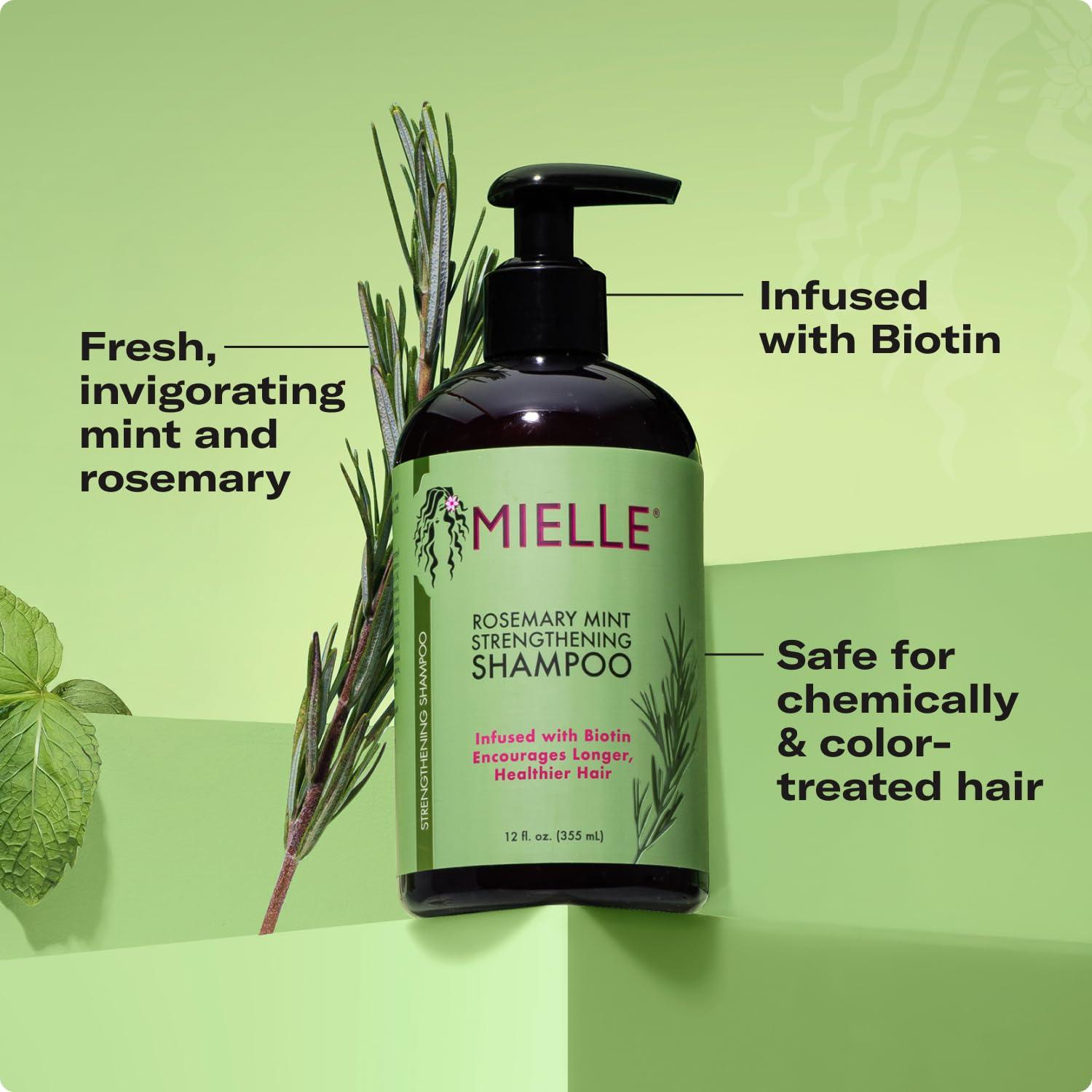 Mielle Organics Rosemary Mint Hair Strengthening Biotin Shampoo - Moisturizing Hair Shampoo for Women and Men to Gently Cleanse, Repair & Protect Strands (12 oz) - Image 6