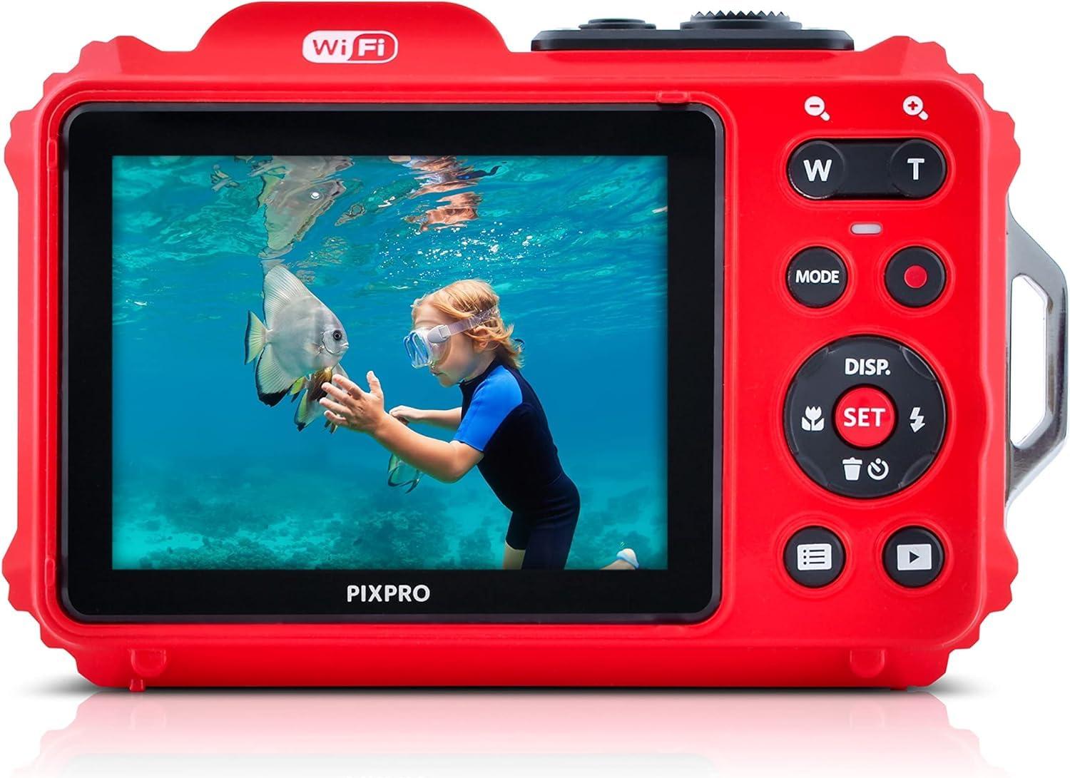 KODAK PIXPRO WPZ2 Rugged Waterproof Digital Camera, Red Bundles with Case, Monopod, Card Reader and More (9 Items) - Image 7