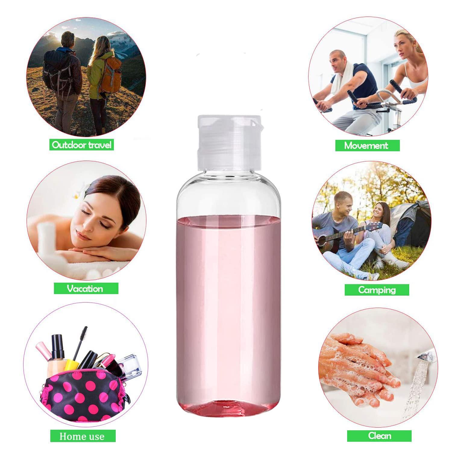 DNSEN 5 Pack 3.4oz Empty Plastic Travel Bottles for Toiletries TSA Approved Leak Proof Squeezable Travel Size Containers Travel Essentials Accessories, clear - Image 7