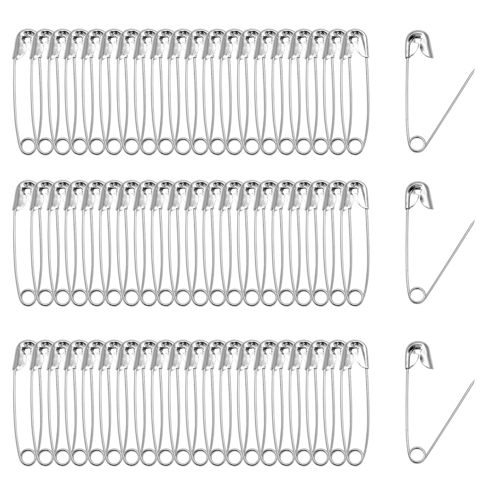 Qjaiune 500 PCS 38mm / 1.5 Inch Heavy Duty Quilting Safety Pins, Medium Silver Metal Sewing Pins for DIY Crafts Jewelry Making Baby Clothing (Nickel Plated)": "