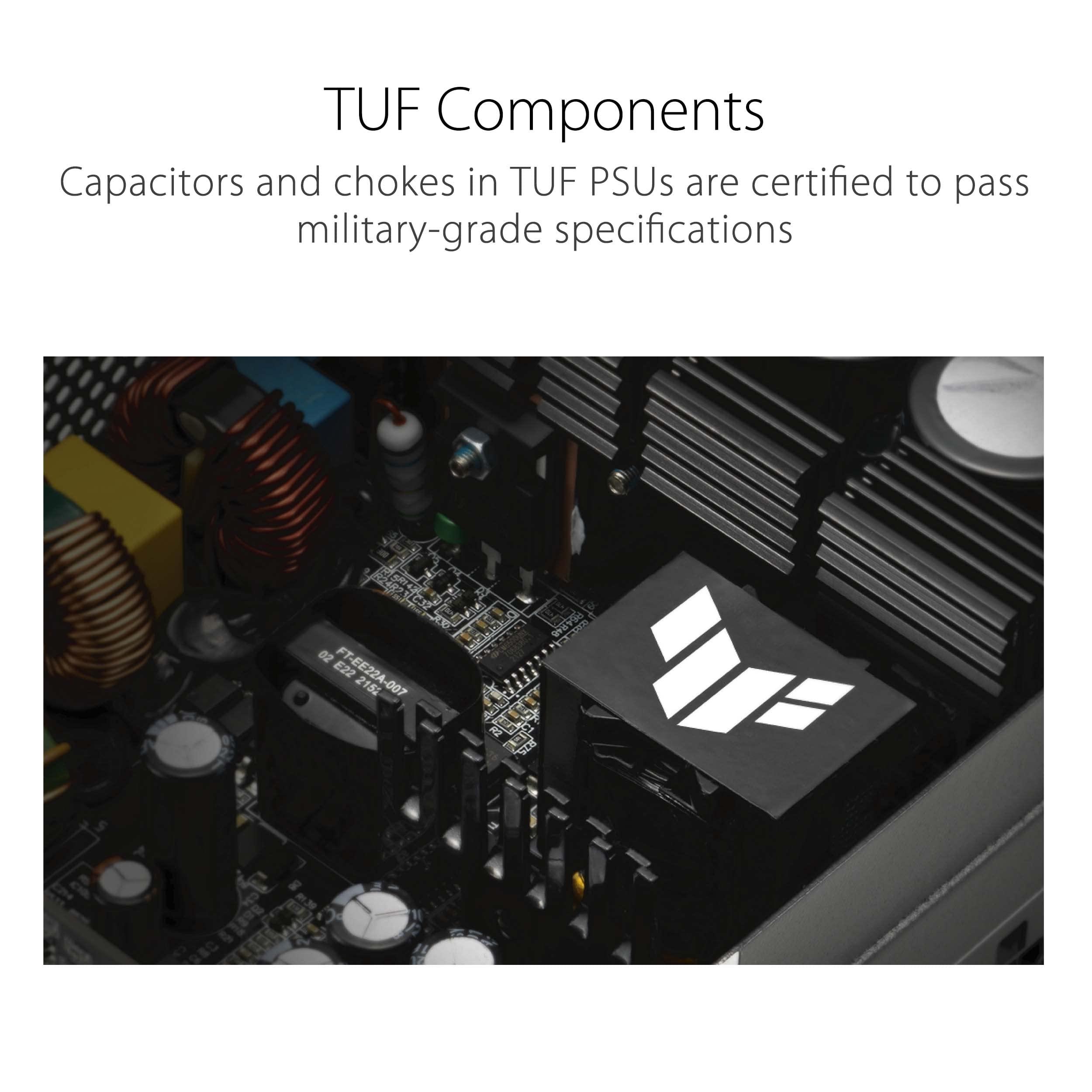ASUS TUF Gaming 1200W Gold (1200 Watt, ATX 3.0 Compatible Fully Modular Power Supply, 80+ Gold Certified, Military-Grade Components, Dual Ball Bearing, Axial-tech Fan, PCB Coating, 10 Year Warranty) - Image 5