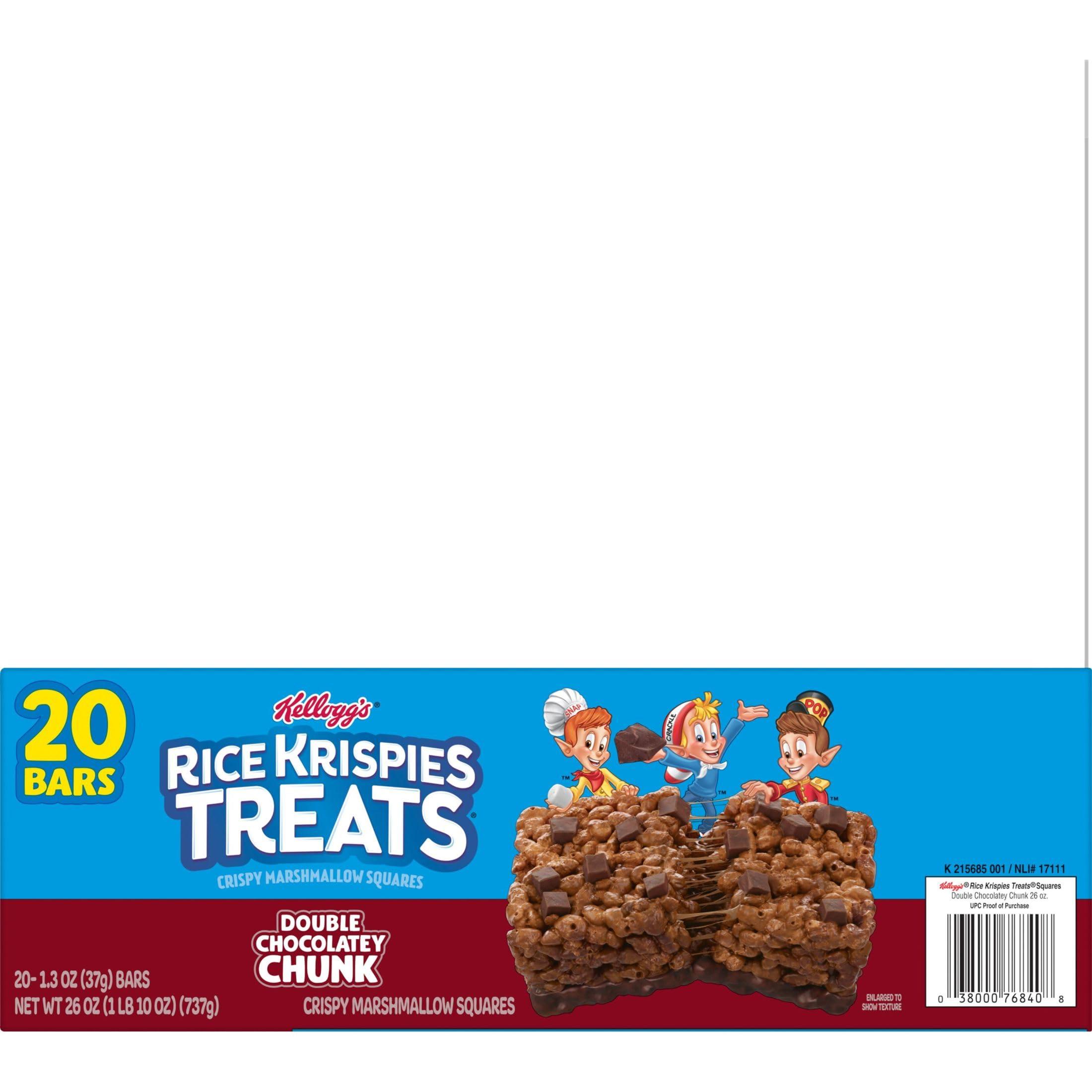 Rice Krispies Treats Marshmallow Snack Bars, Kids Snacks, School Lunch, Double Chocolatey Chunk, 26oz Box (20 Bars) - Image 7