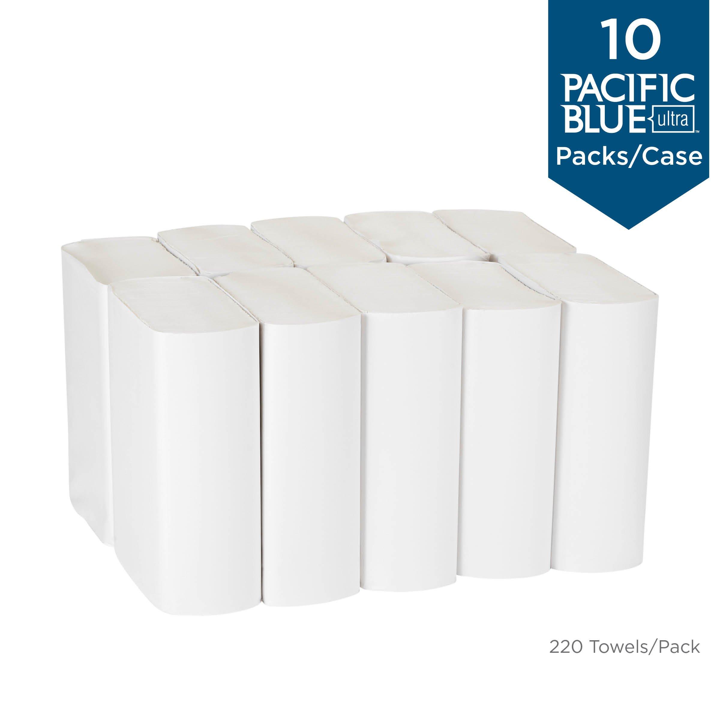 Pacific Blue Ultra Big Z-Fold Paper Towels by GP PRO (Georgia-Pacific), White, 20887, 220 Paper Towels Per Pack, 10 Packs Per Case (2200 Total), 10.20'' x 10.80 - Image 4
