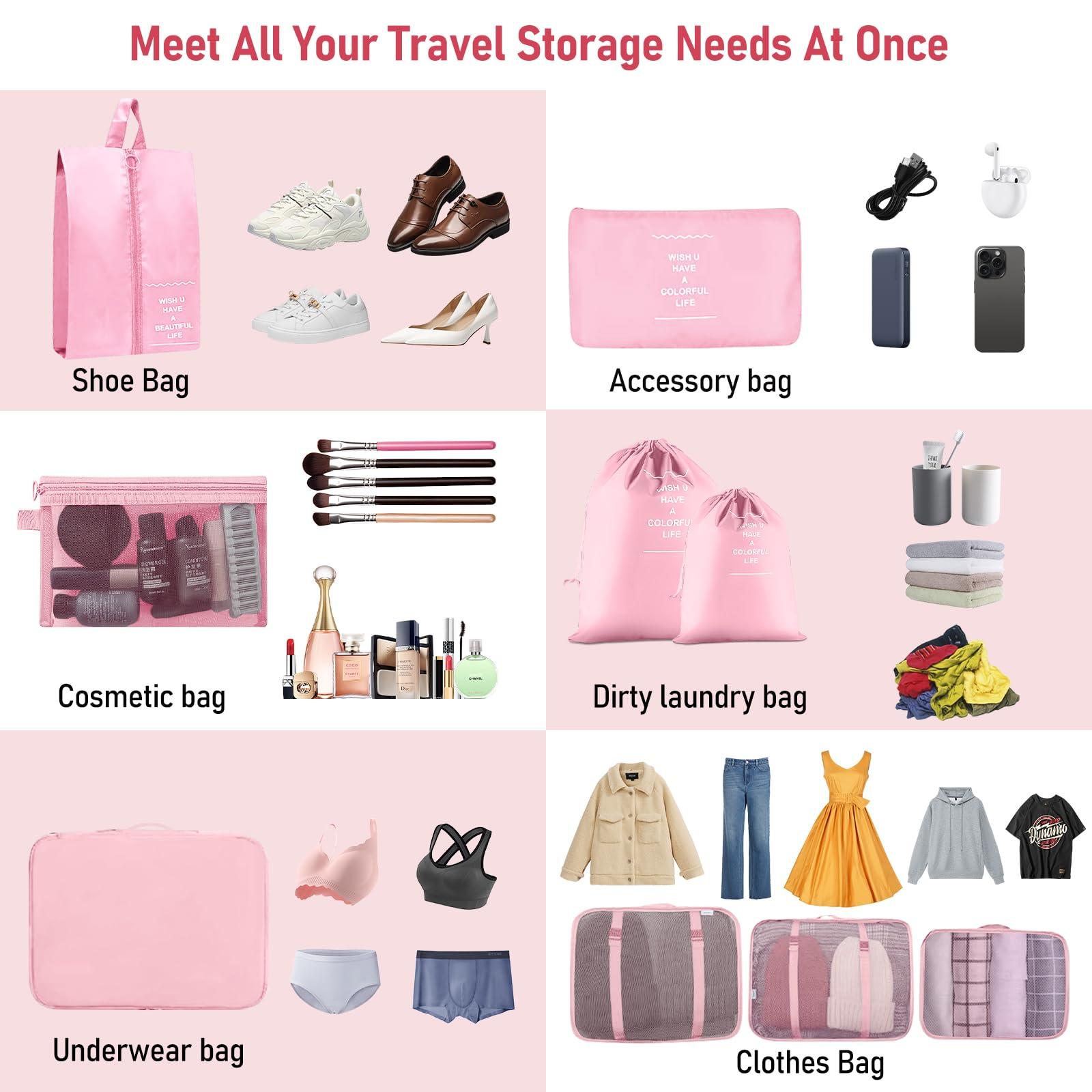 Packing Cubes for Travel - 10 Set Luggage Organizer Bags for Family, Mesh Breathable Travel Packing Cubes for Suitcases Durable Essentials Bags Set - Image 3
