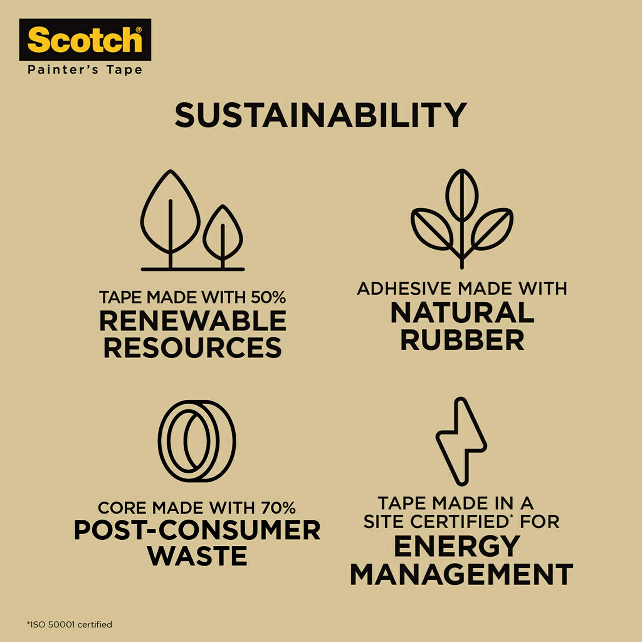 Scotch Contractor Grade Masking Tape, 0.94 inches by 60.1 Yards (540 Yards Total), 2020, 9 Rolls - Image 2