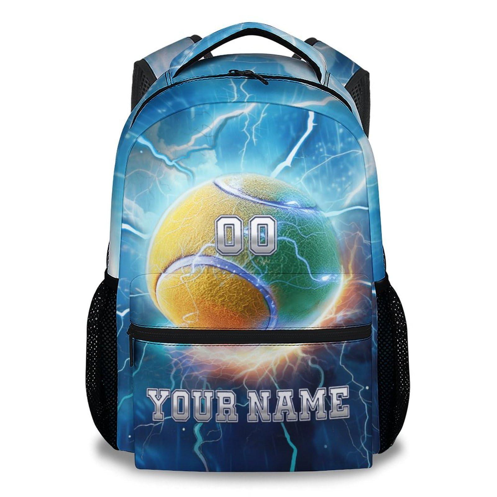 Custom Kids Backpack for Students - 17 Inch Tennis Backpacks for Middle School - Lightweight Durable Sports Bookbag