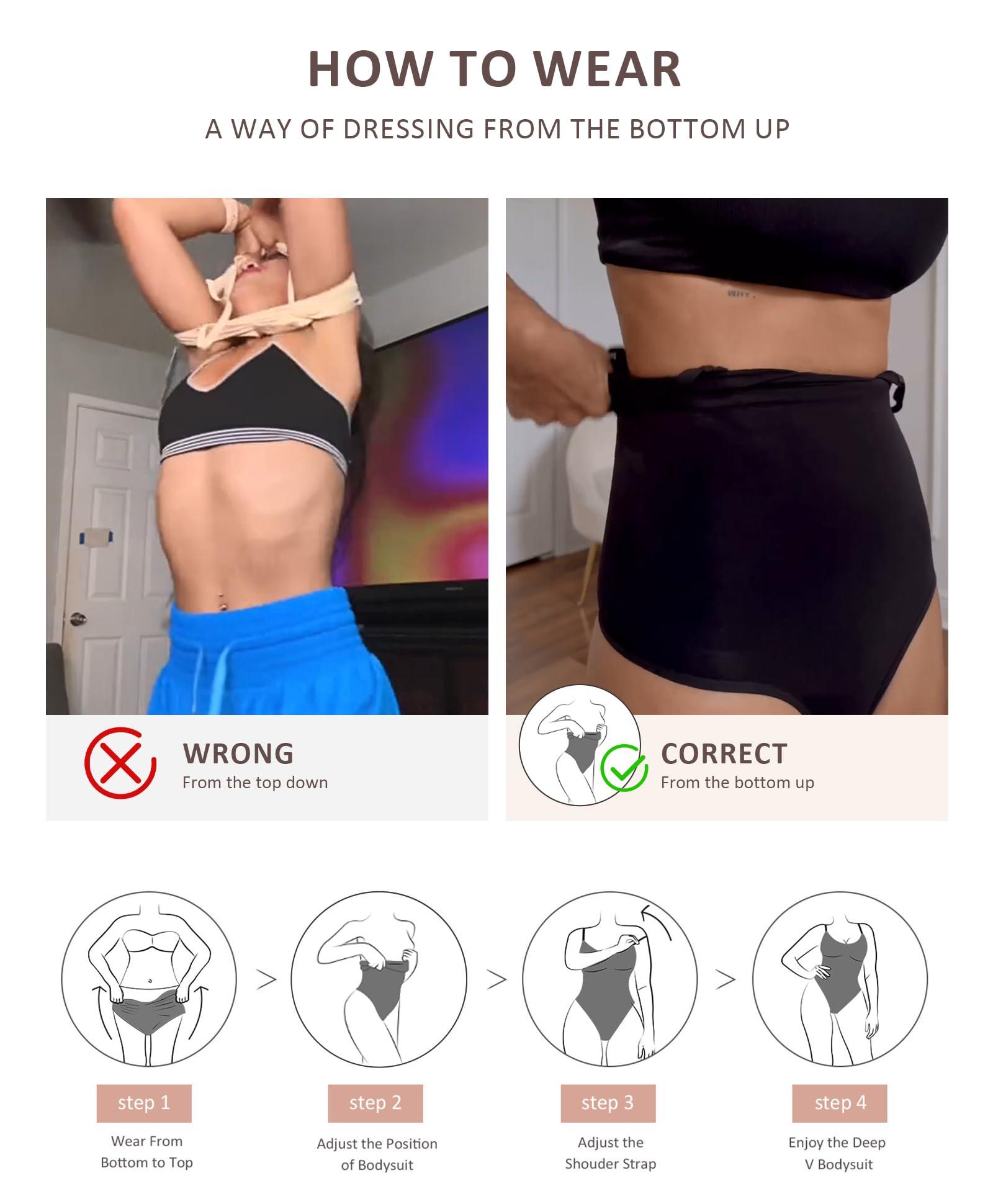FeelinGirl Shapewear Bodysuit for Women Tummy Control Sculpting Shaper Thong Seamless Snatched Waist Shaper Body Suit - Image 6