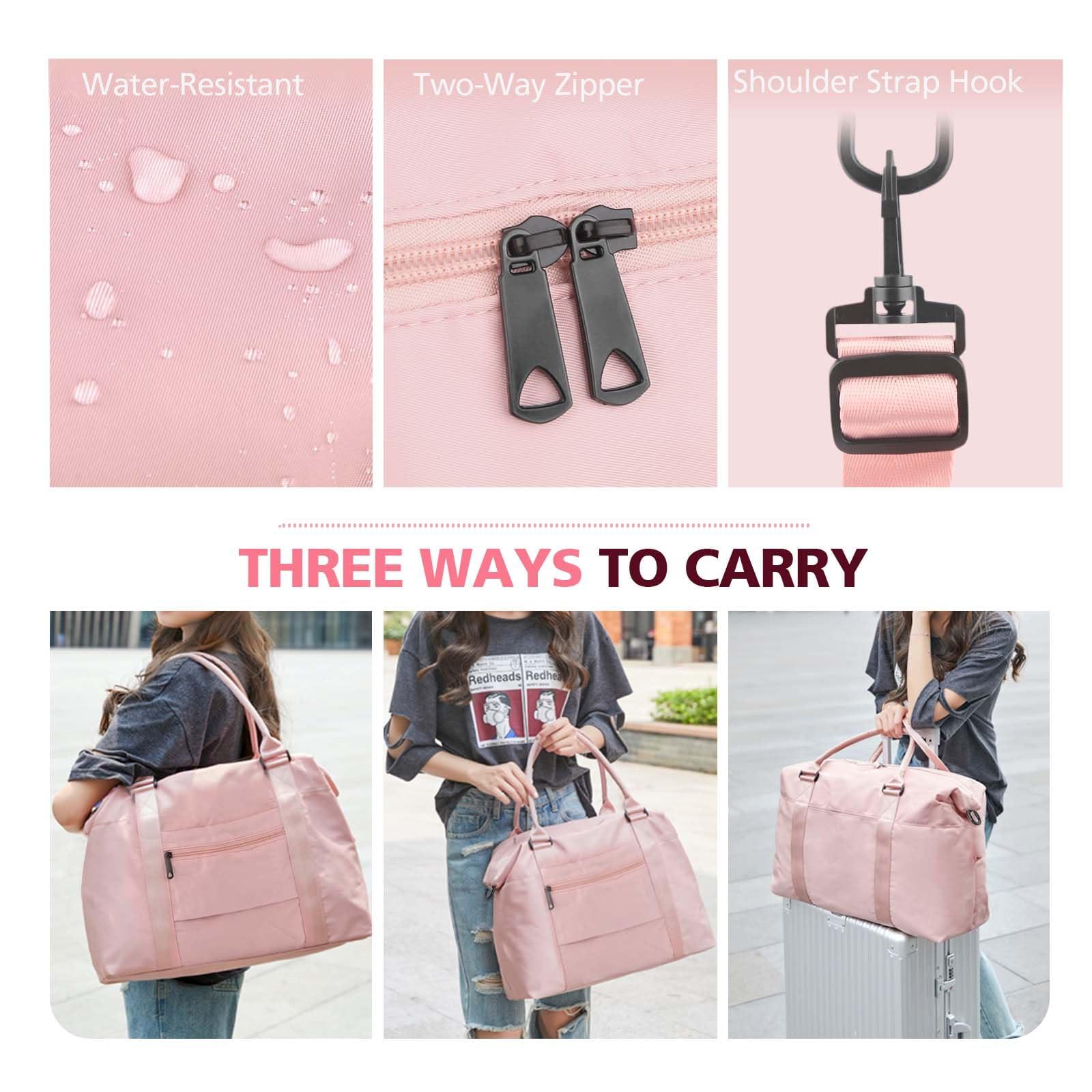TOPBAG Travel Duffle Bag, Waterproof Weekender Bag Carry On Tote Bags for Women, Duffel Bag Sport Gym Bag for Men, Hospital Bag for Labor and Delivery, Overnight Bag Luggage Bag with Trolley Sleeve - Image 6