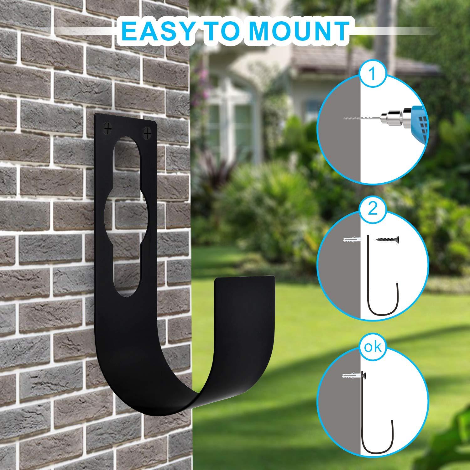 SupKing Hose Holder Wall Mount,Heavy Duty Garden Hose Hanger Reel Metal Hose Hooks Fit to100ft Expandable Watering Hose Storage - Image 5