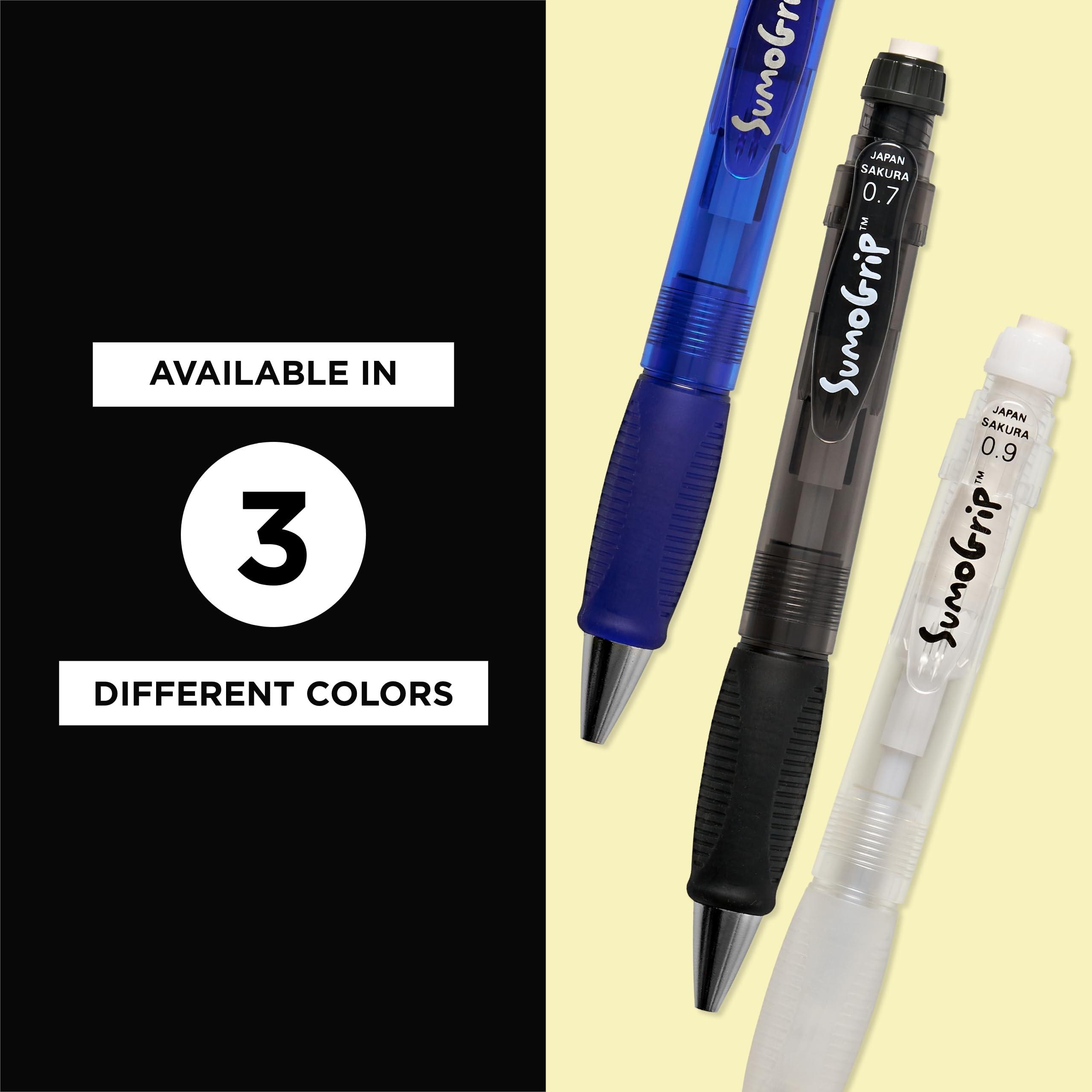 SAKURA SumoGrip Pencil with Comfort Grip - 0.9 mm Ergonomic Mechanical Pencil - Clear - Image 7