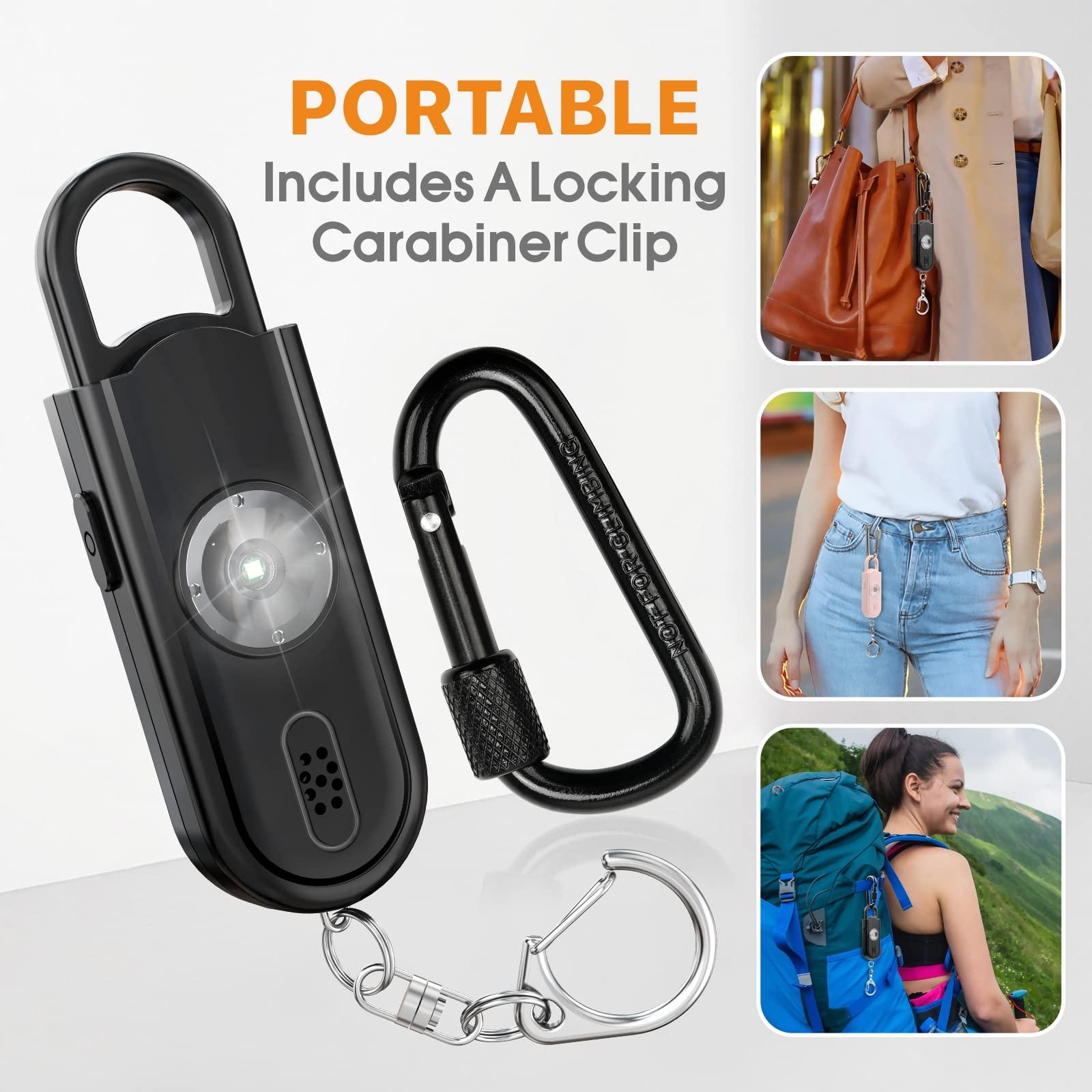 Safe Sound Personal Alarm, 2 Pack 130 dB Loud Siren Song Emergency Security Alarm Keychain with Strobe LED Light, Personal Sound Safety Siren for Women, Men, Children, Elderly - Image 6