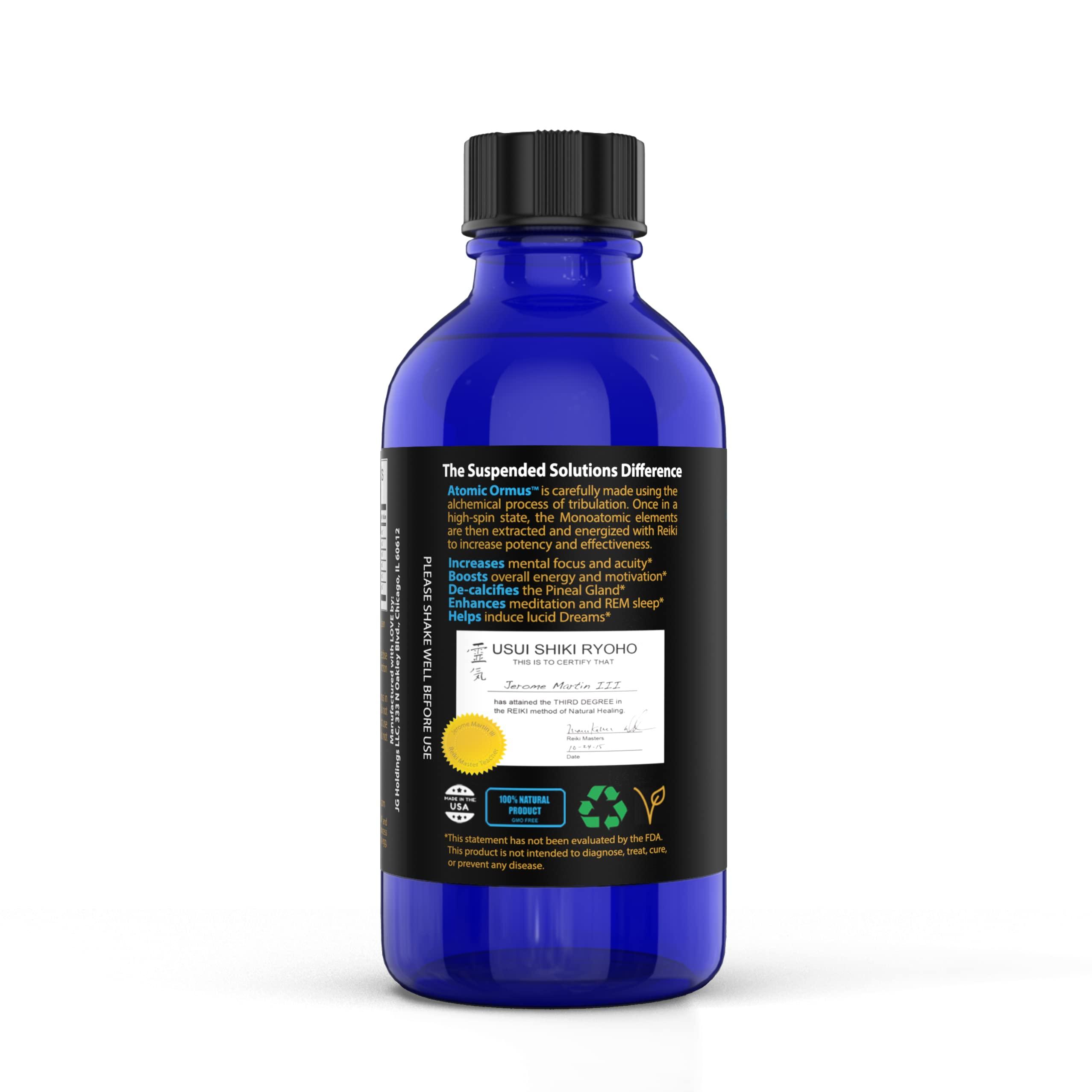 Suspended Solutions Liquid- Atomic ORMUS - 4oz - Monoatomic Gold Ormus - Memory AID, ENERGETICALLY Enhanced, REJUVENATING, Increased Energy, Stamina, Vitality - Gold, Platinum, Iridium - Image 8
