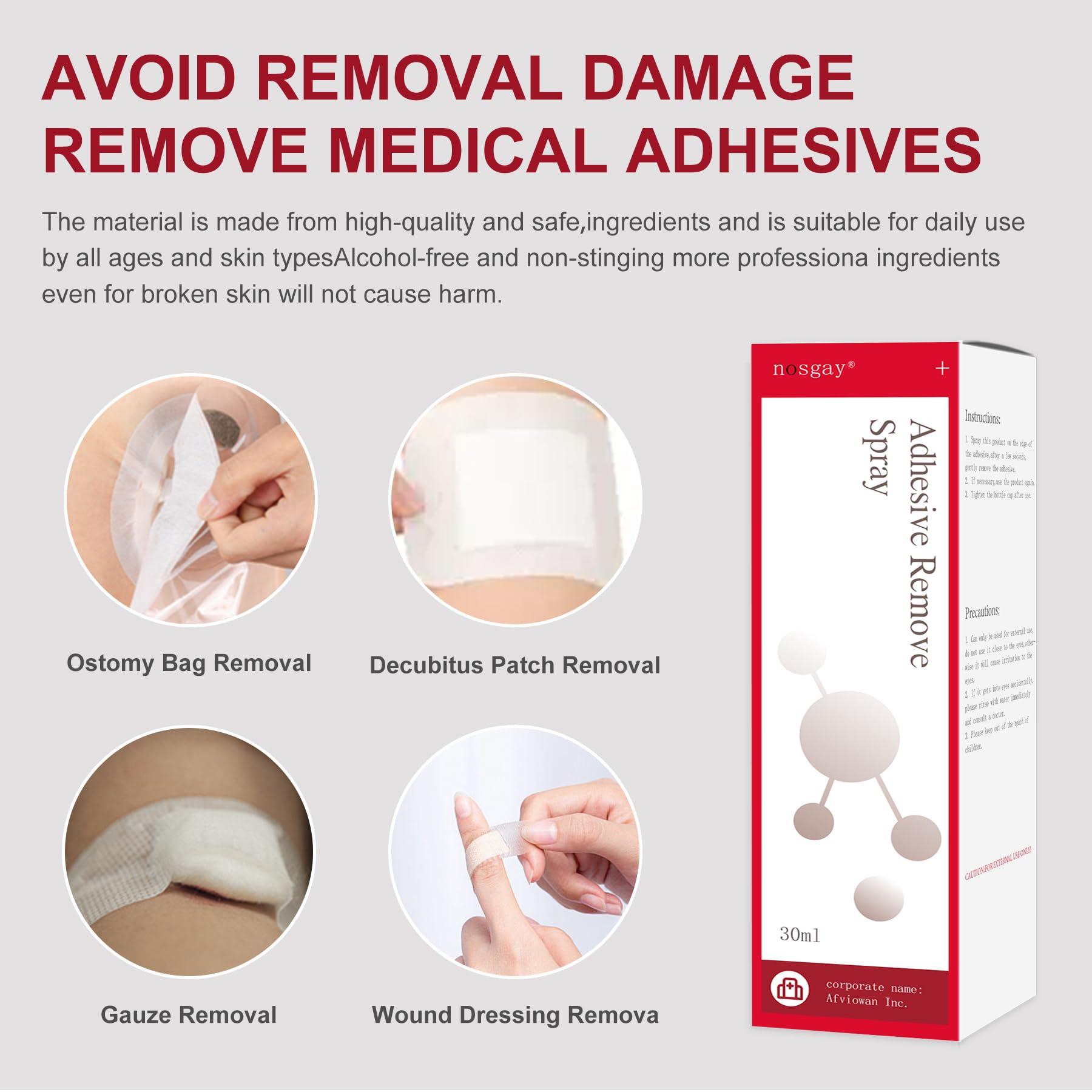 Ovand Adhesive Remover Spray,No-Sting Medical Adhesive Remover for Ostomy Patients, Sensitive Skin,Around Stomas and Wounds,1oz (3 Pcs) - Image 6