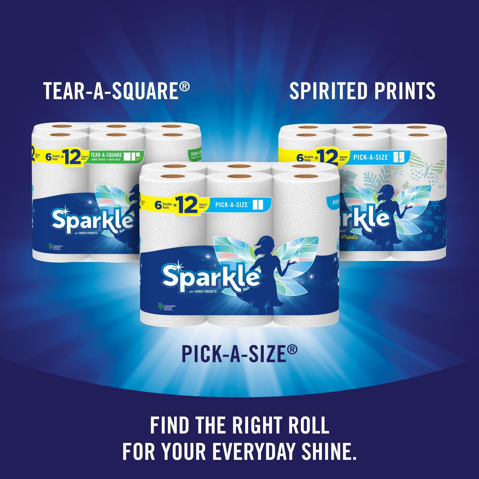 Sparkle Pick-A-Size Paper Towels, 3 Triple Rolls = 9 Regular Rolls, Everyday Value Paper Towel With Full And Half Sheets - Image 8