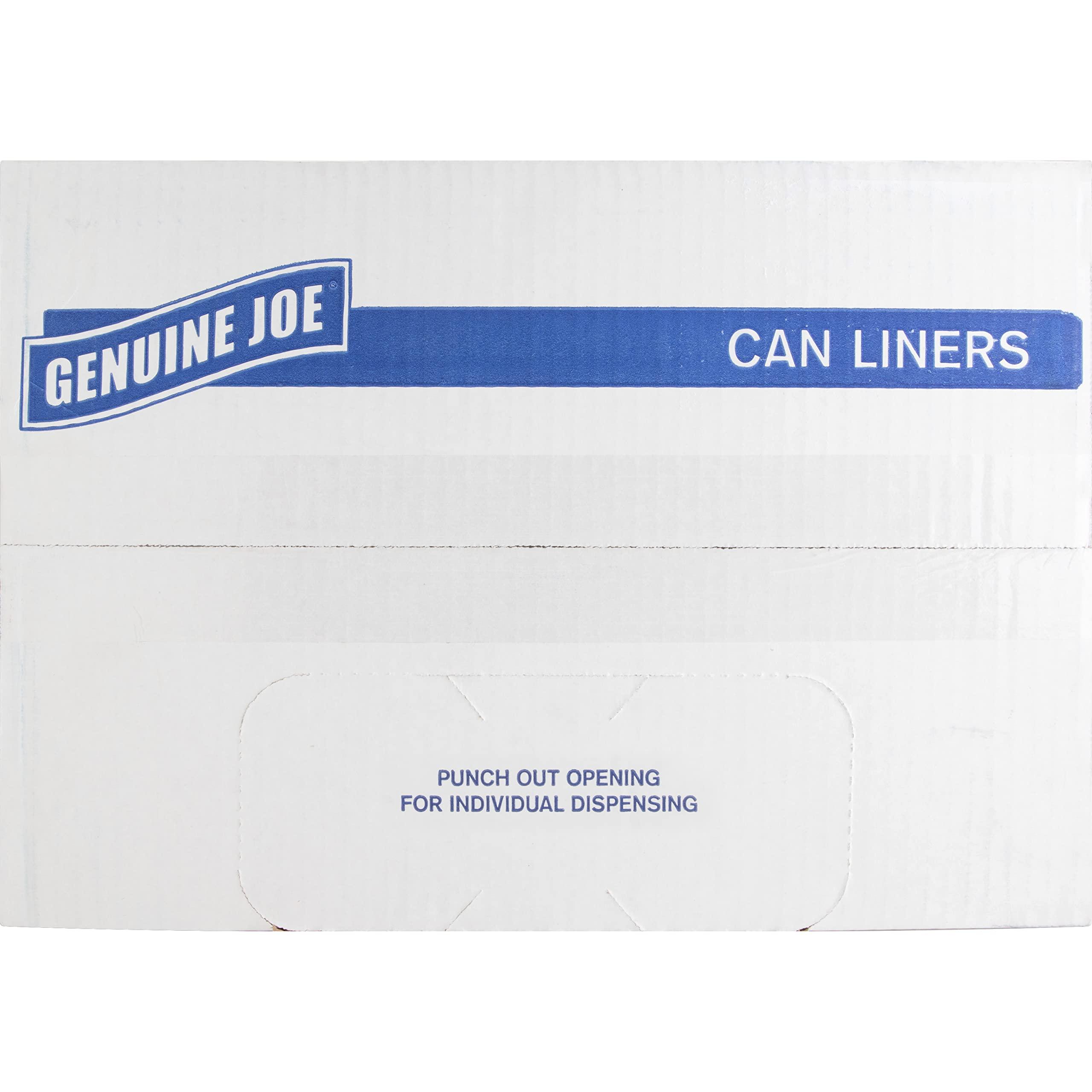 Genuine Joe GJO01535 Heavy Duty Low-Density Puncture Resistant Can Liner, 60 gallon Capacity, 56" Length x 39" Width x 1.50 mil Thickness, Black (Box of 50) - Image 7