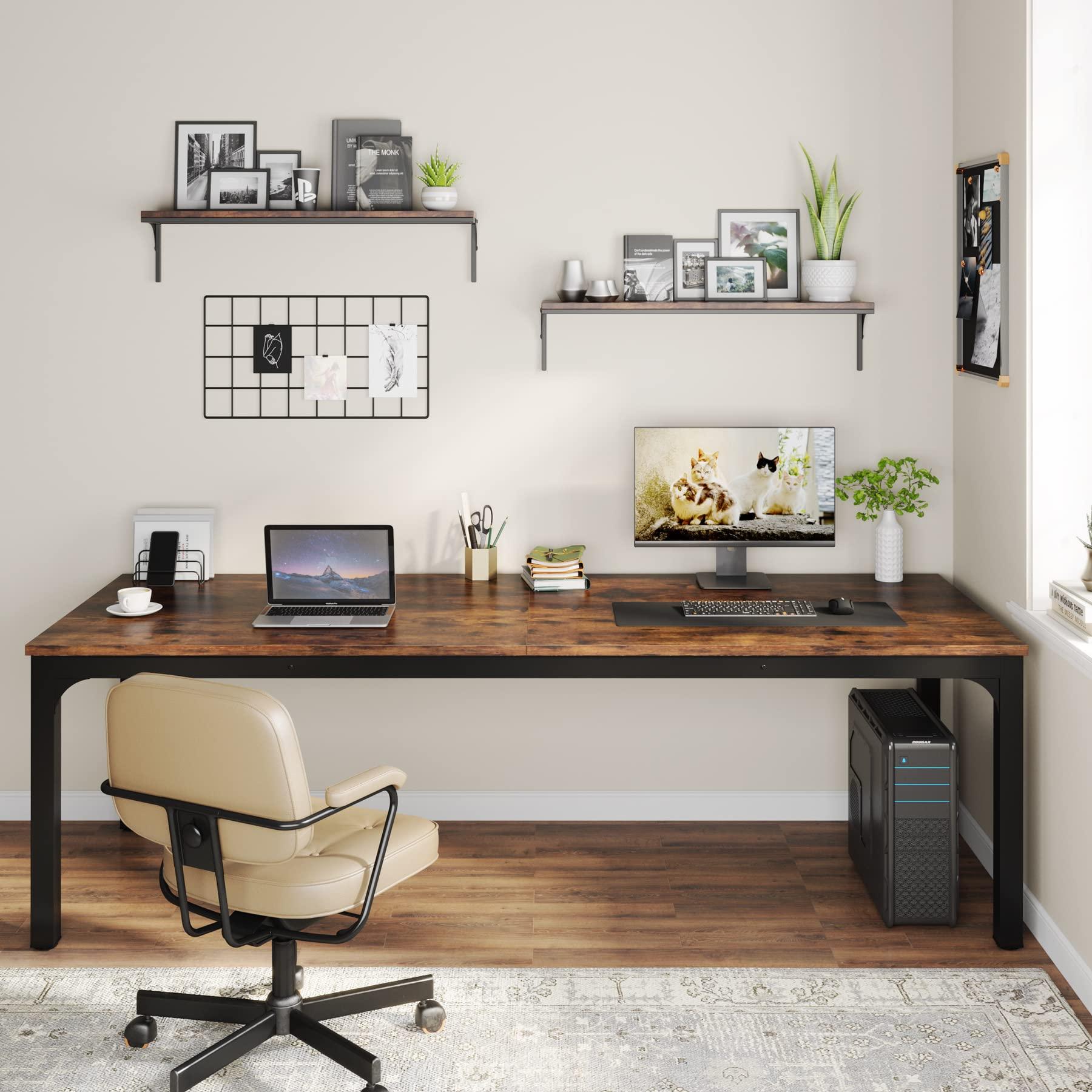 Tribesigns 78.7 Inches Extra Long Computer Desk 2 Person Desk, Double Long Desk, Workstaion for Home Office - Image 3